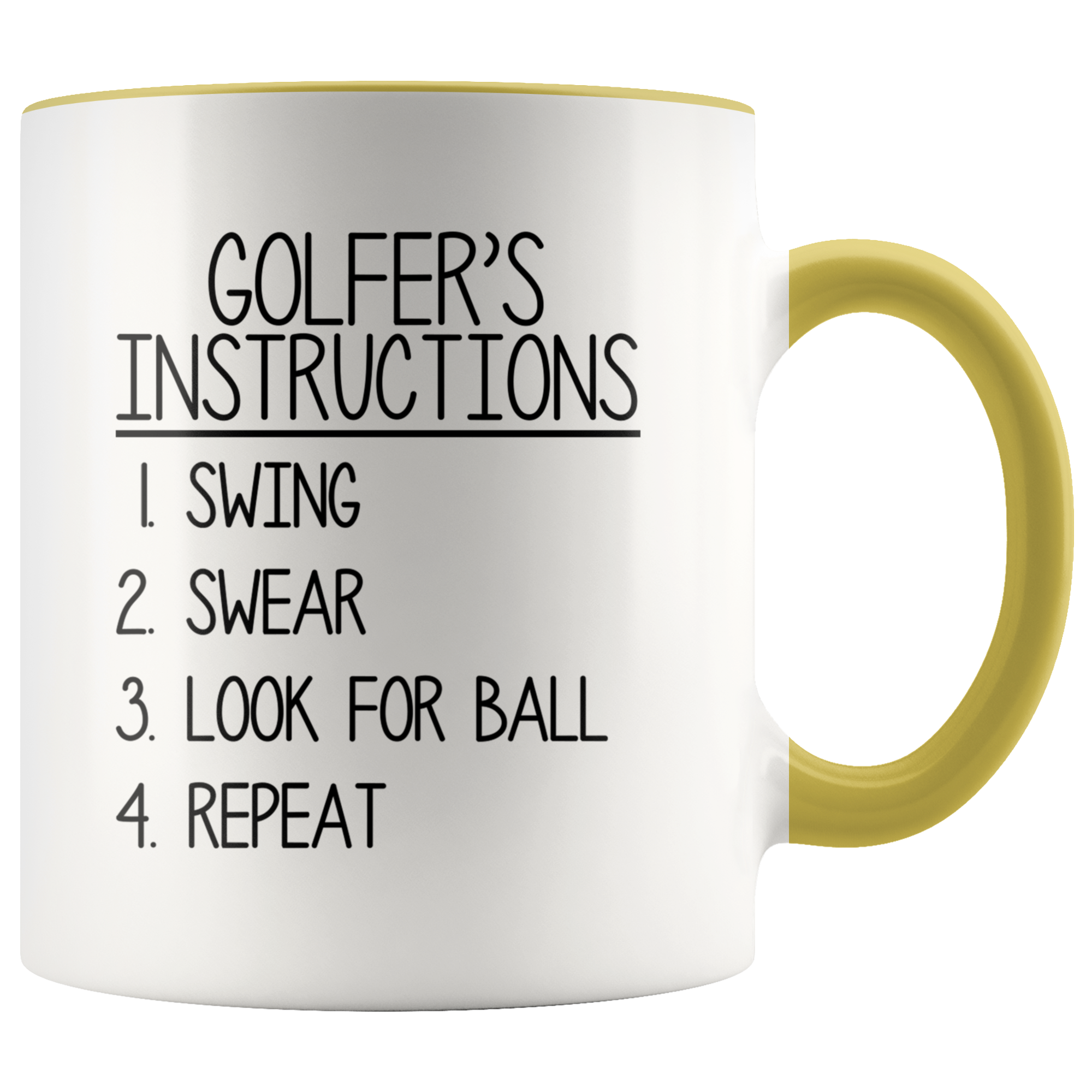 Accent Mug - Golfer's Instructions