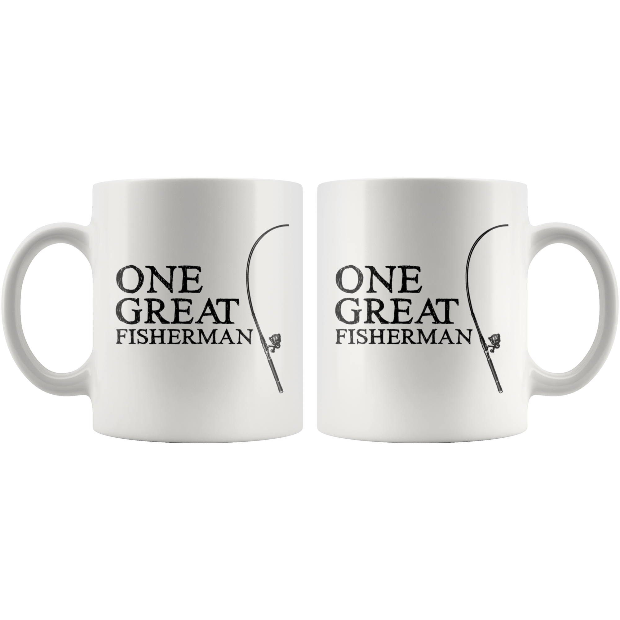 White Mugs - Fishing Matching Mug One Great Fisherman
