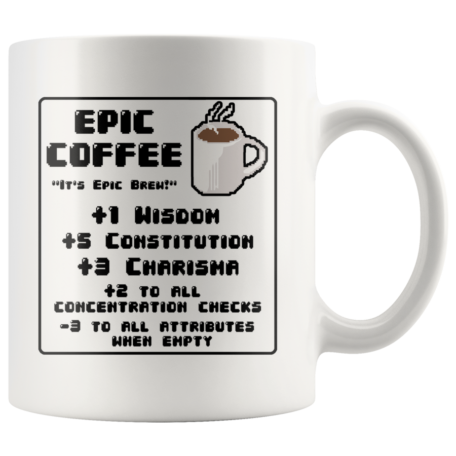 White 11oz Mug - Epic Coffee