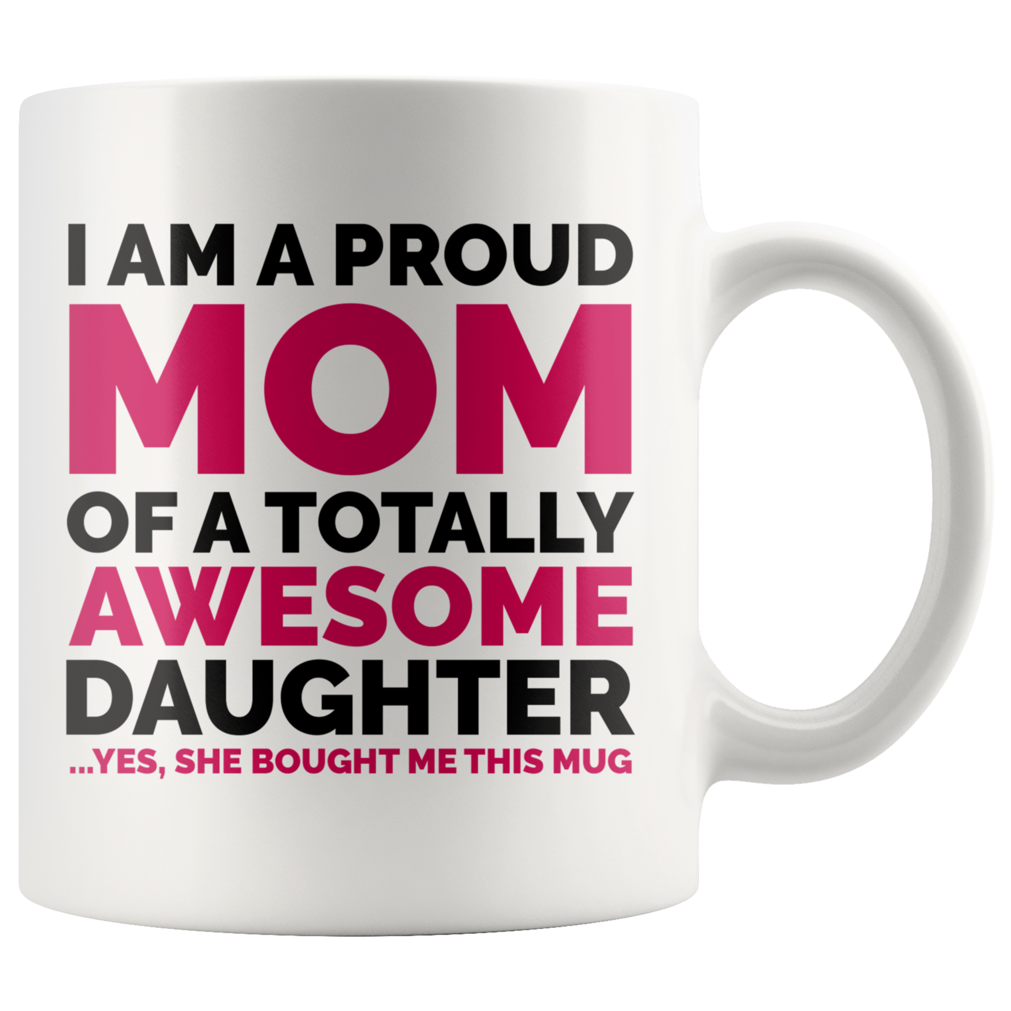 Accent Mug - Proud Mom Awesome Daughter