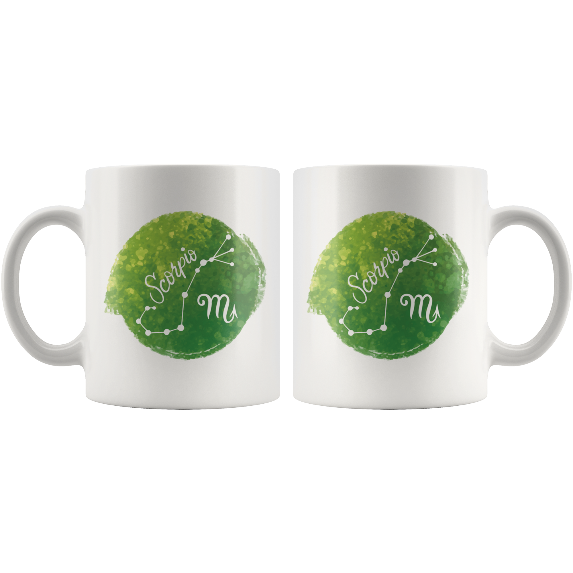 White 11oz Mug - Watercolor Scorpio