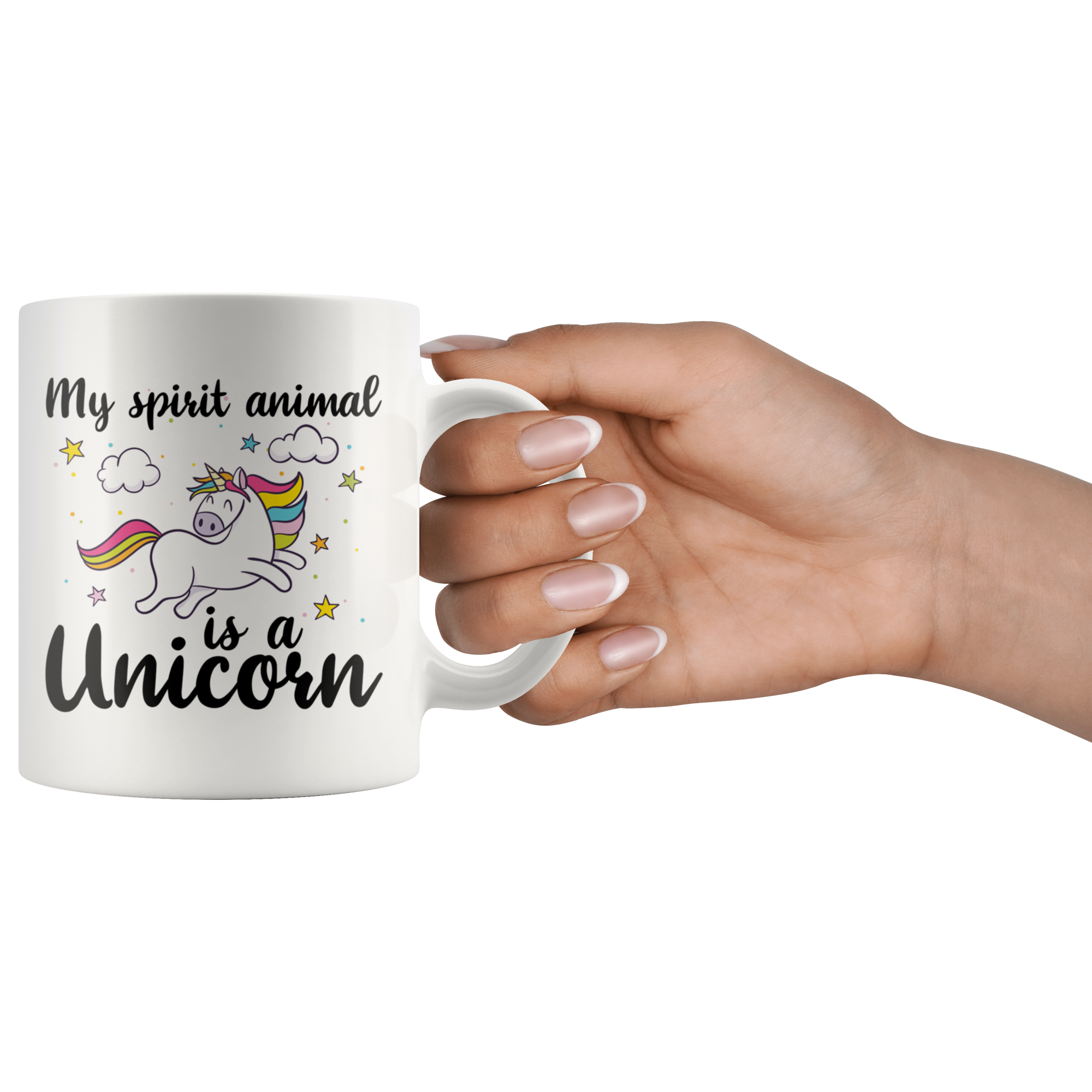 White 11oz Mug - Unicorn Spirit Animal