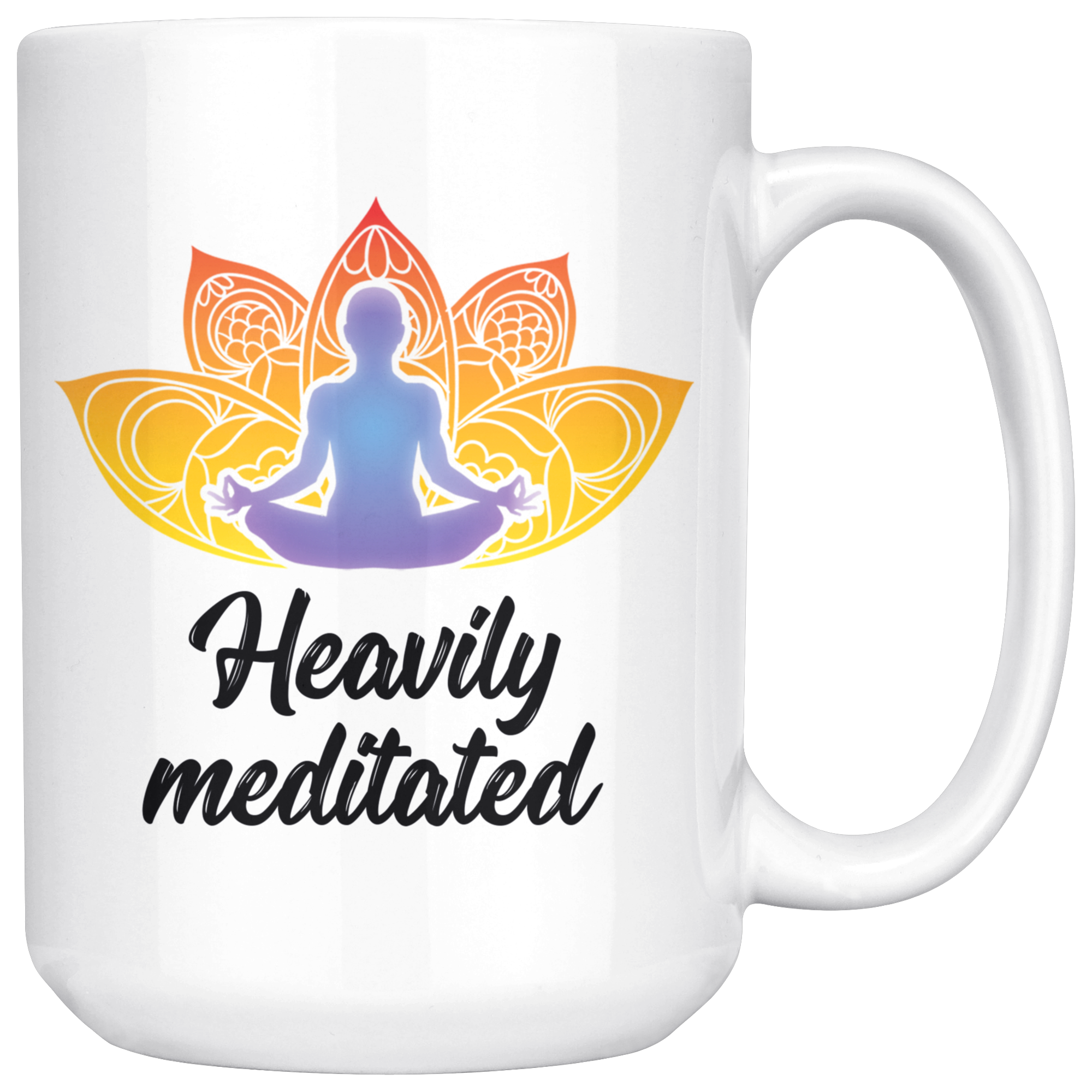 White 15oz Mug - Heavily Meditated