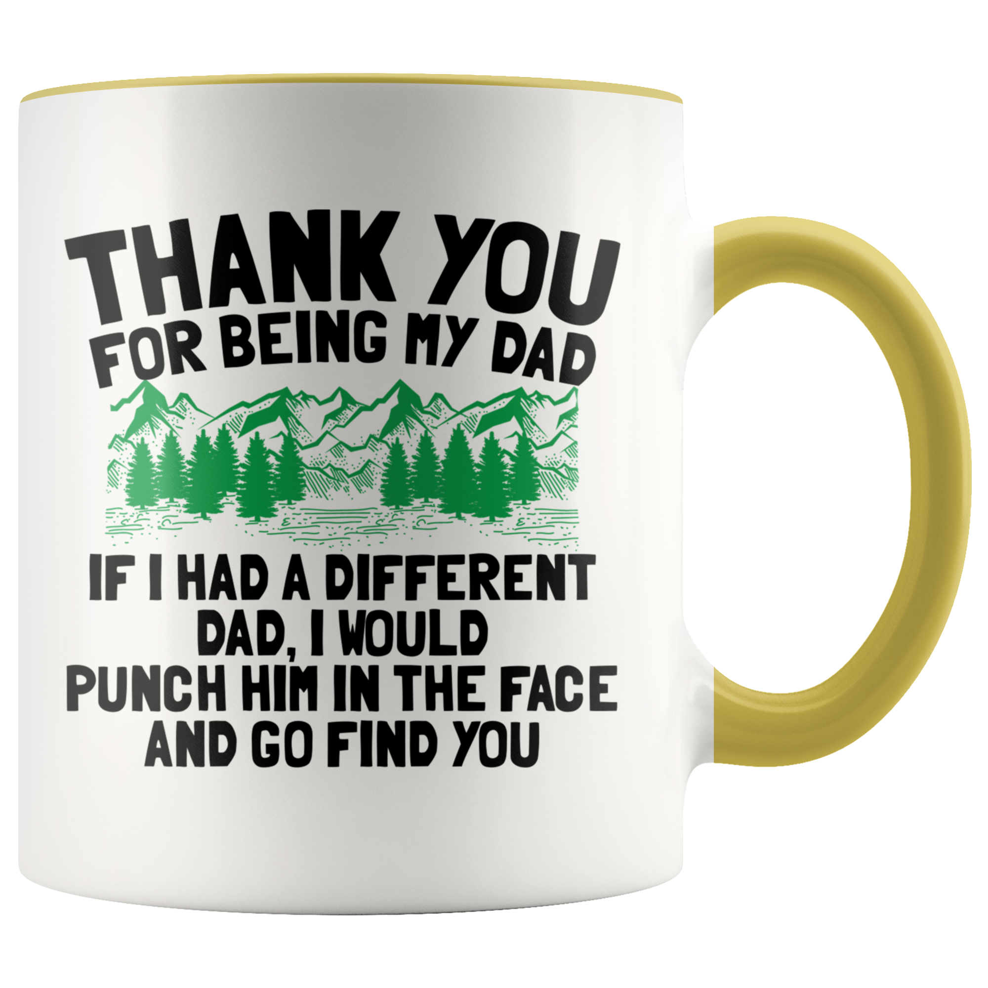 Accent Mug - Thank You Dad Punch