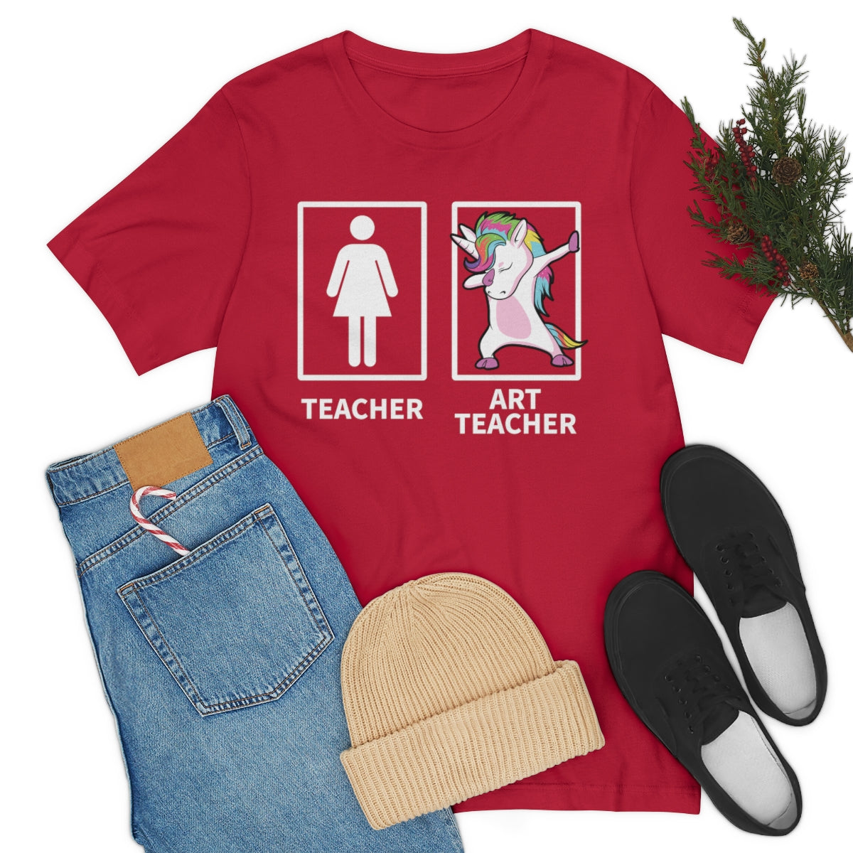 Dabbing Unicorn Art Teacher TShirtSon UK