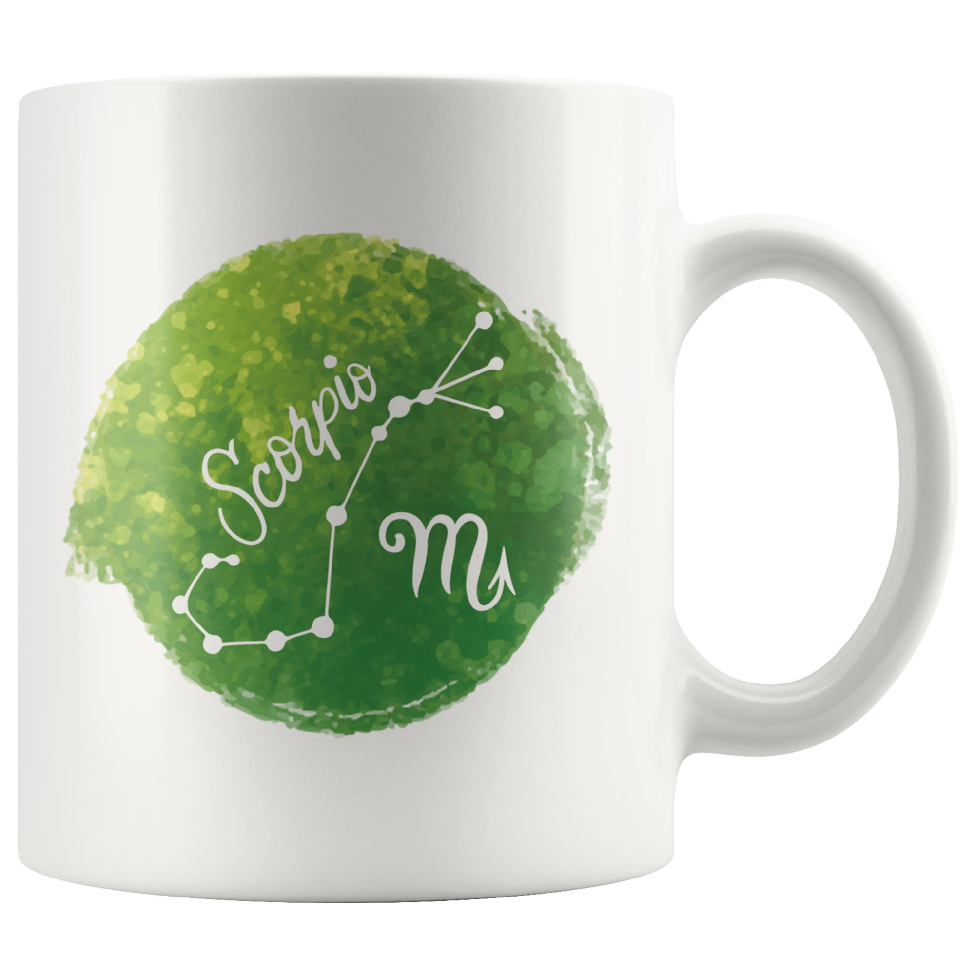 White 11oz Mug - Watercolor Scorpio