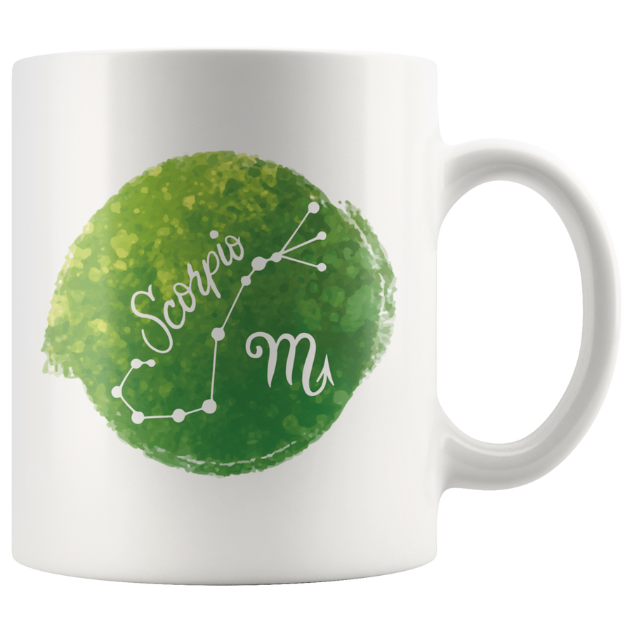 White 11oz Mug - Watercolor Scorpio
