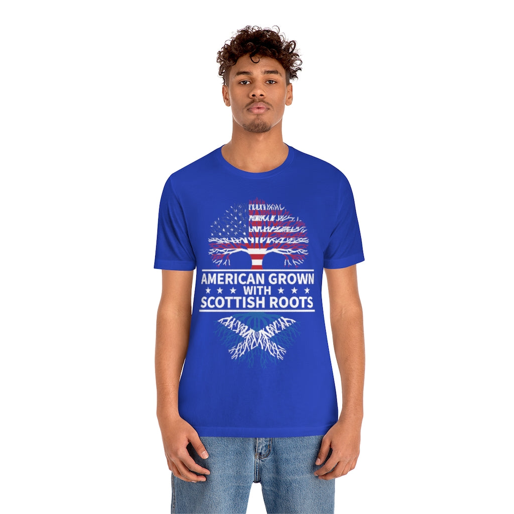 American Grown Scottish Root TshirtSon UK