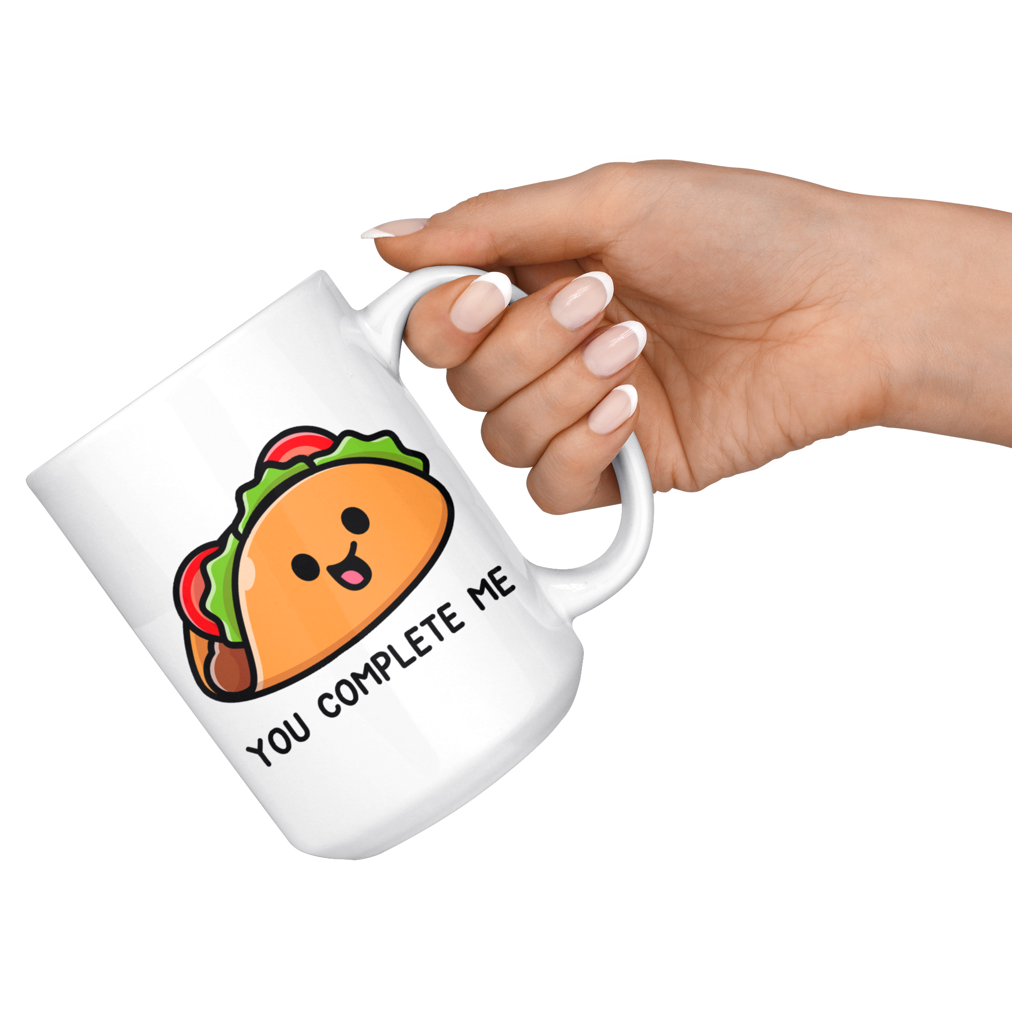 White Mugs - Matching Mug Taco You Complete Me