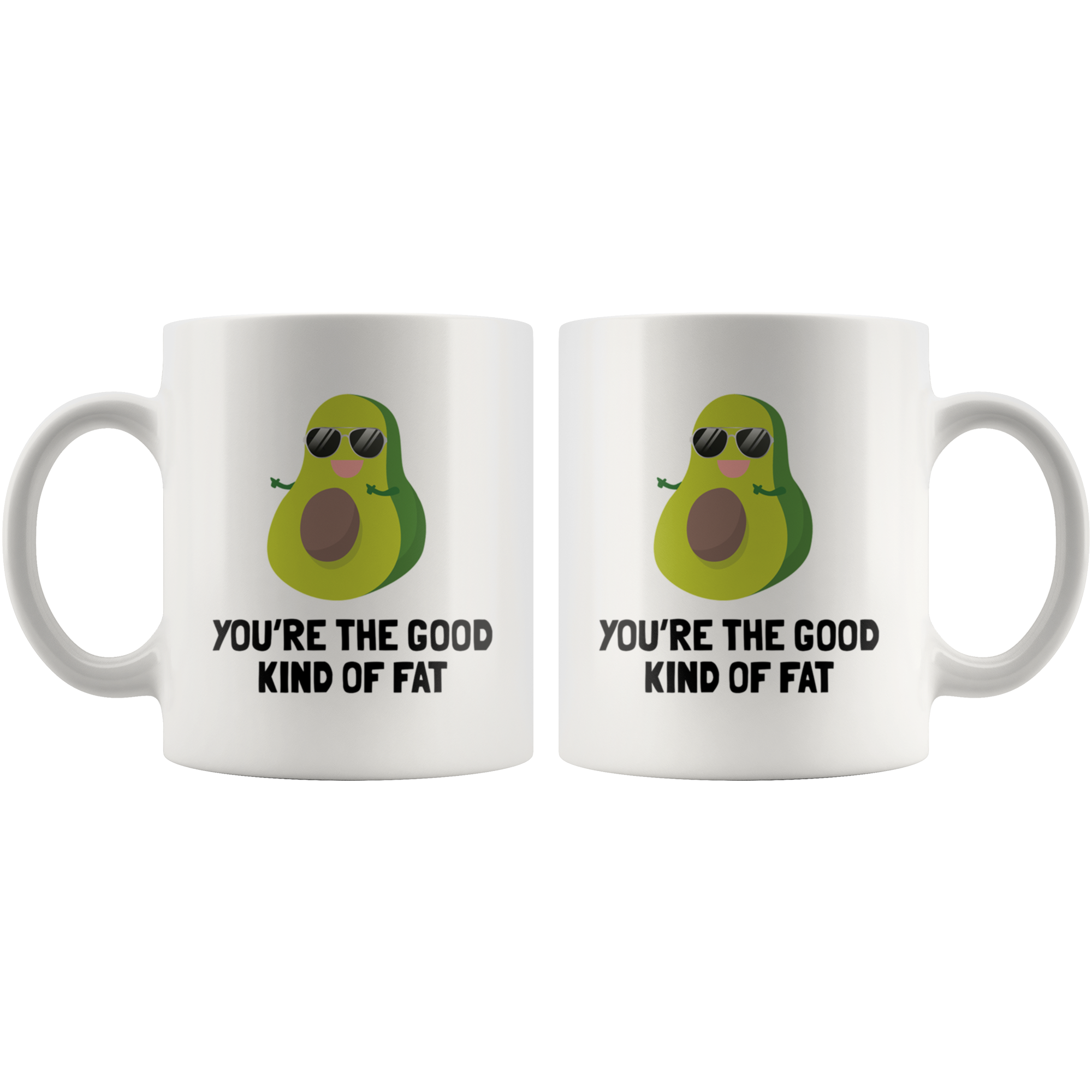 White 11oz Mug - Avocado Good Fat