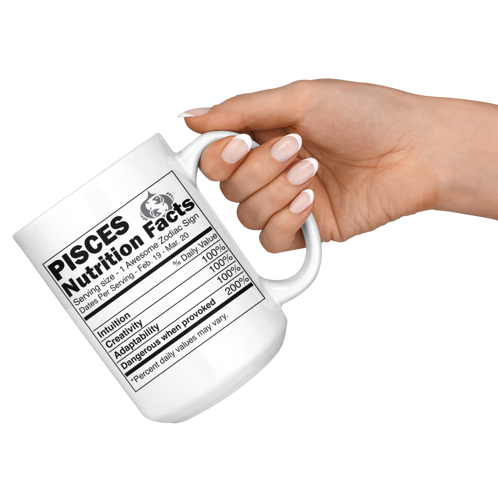White 15oz Mug - Pisces Mug