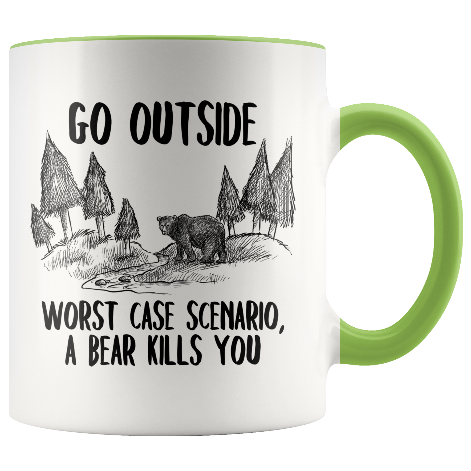 Accent Mug - Go Outside Bear Worst Case