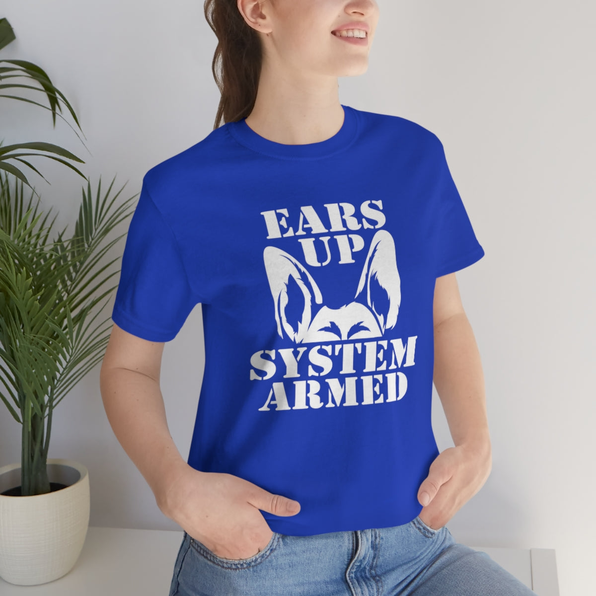 Ears Up System Armed German Shepherd TShirtSon UK