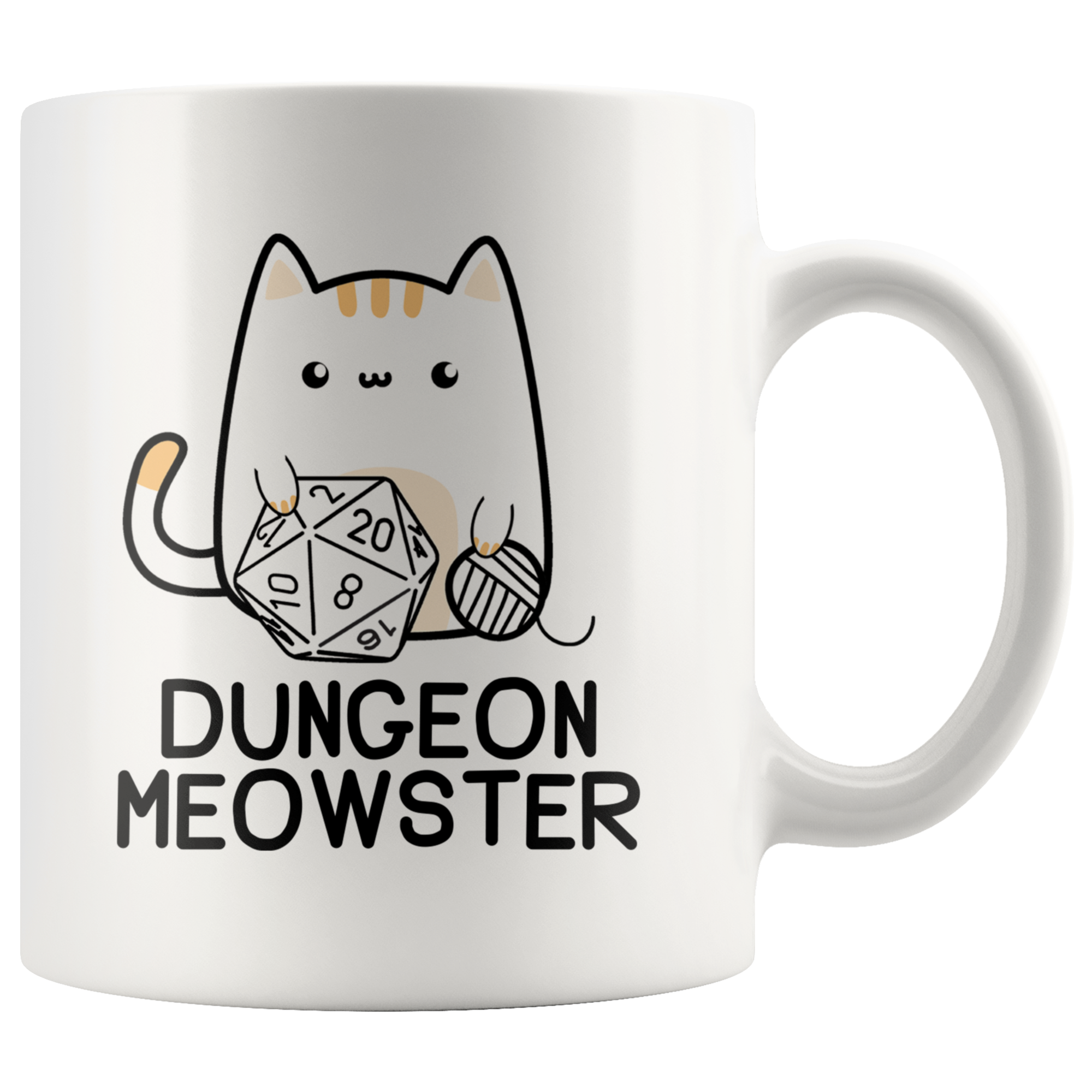 White 11oz Mug - Dungeon Meowster