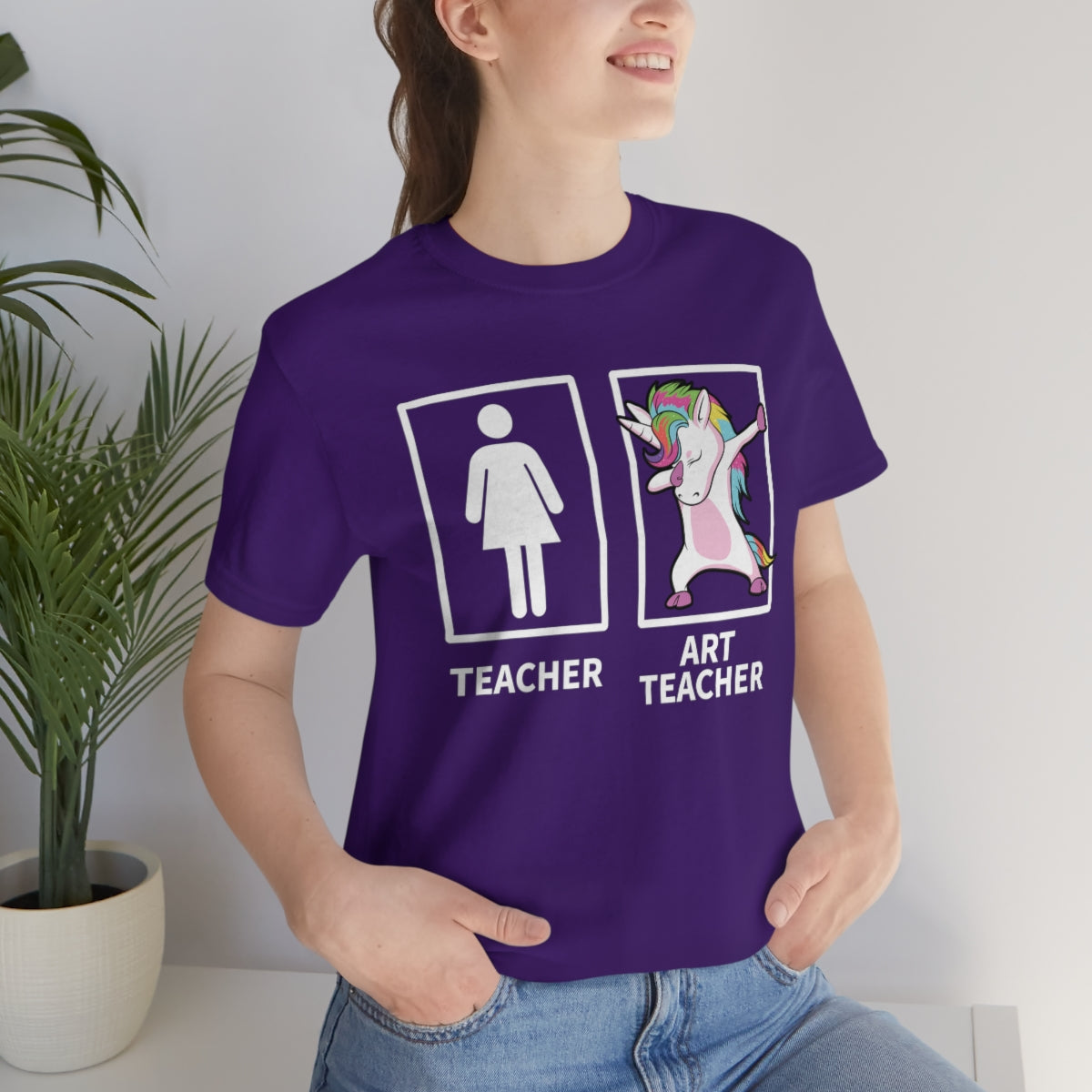 Dabbing Unicorn Art Teacher TShirtSon UK