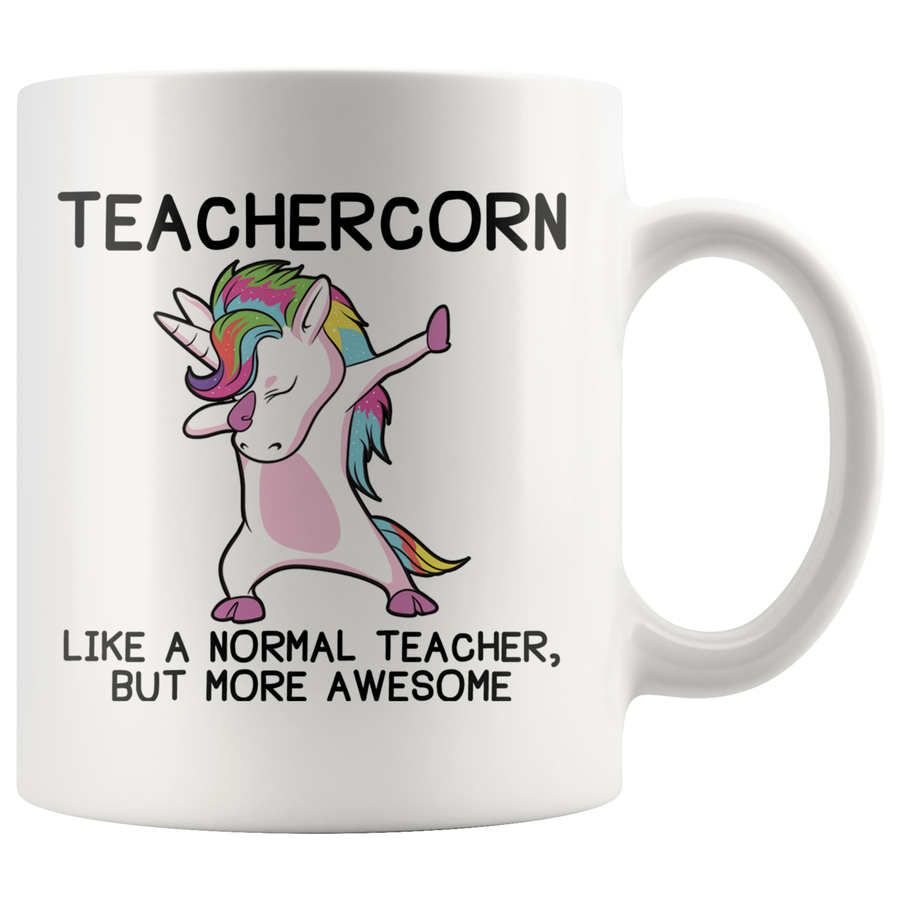 White 11oz Mug - Teachercorn