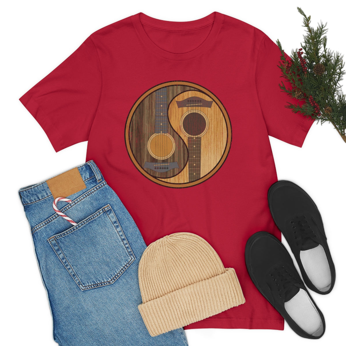 Guitar Yin Yang TShirtSon UK