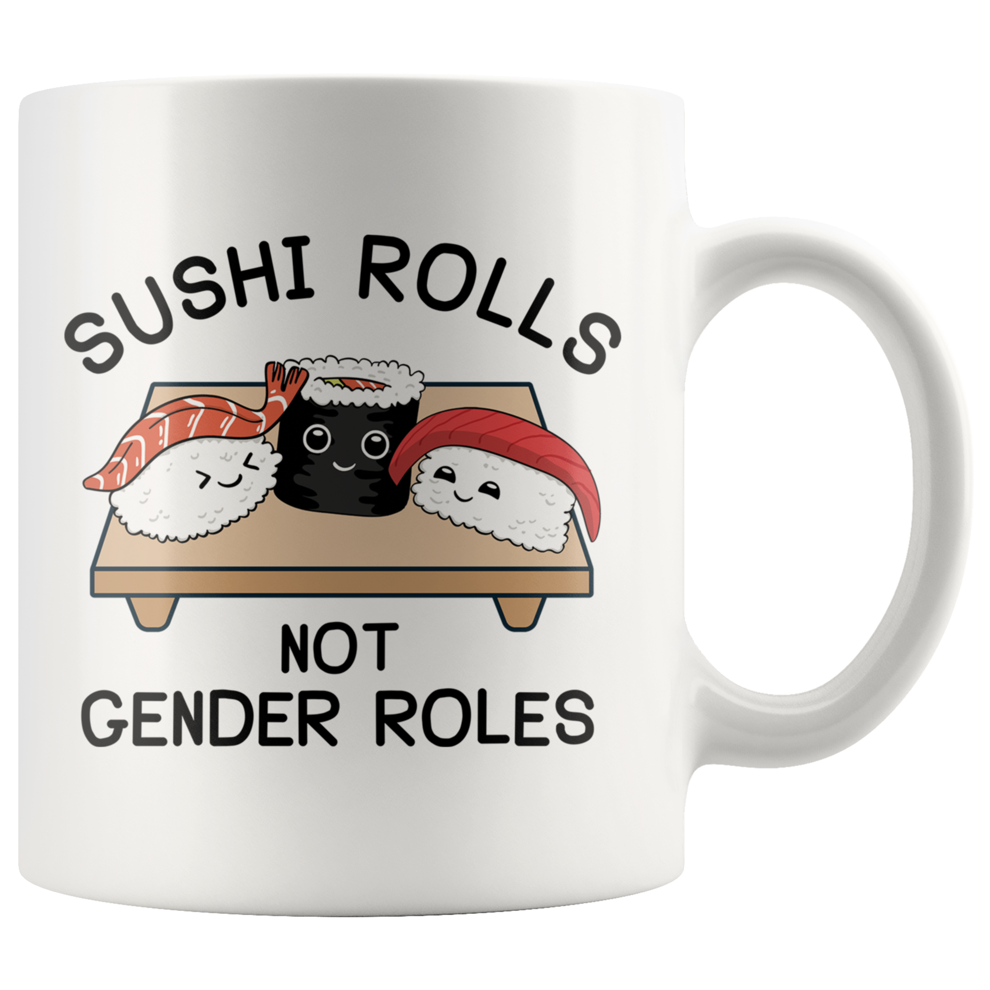 Accent Mug - Sushi Rolls not Gender Roles