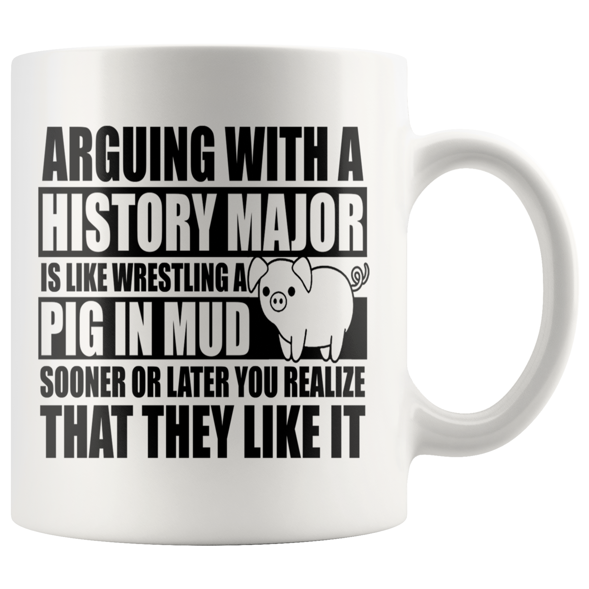 Accent Mug - History Major Pig In Mud