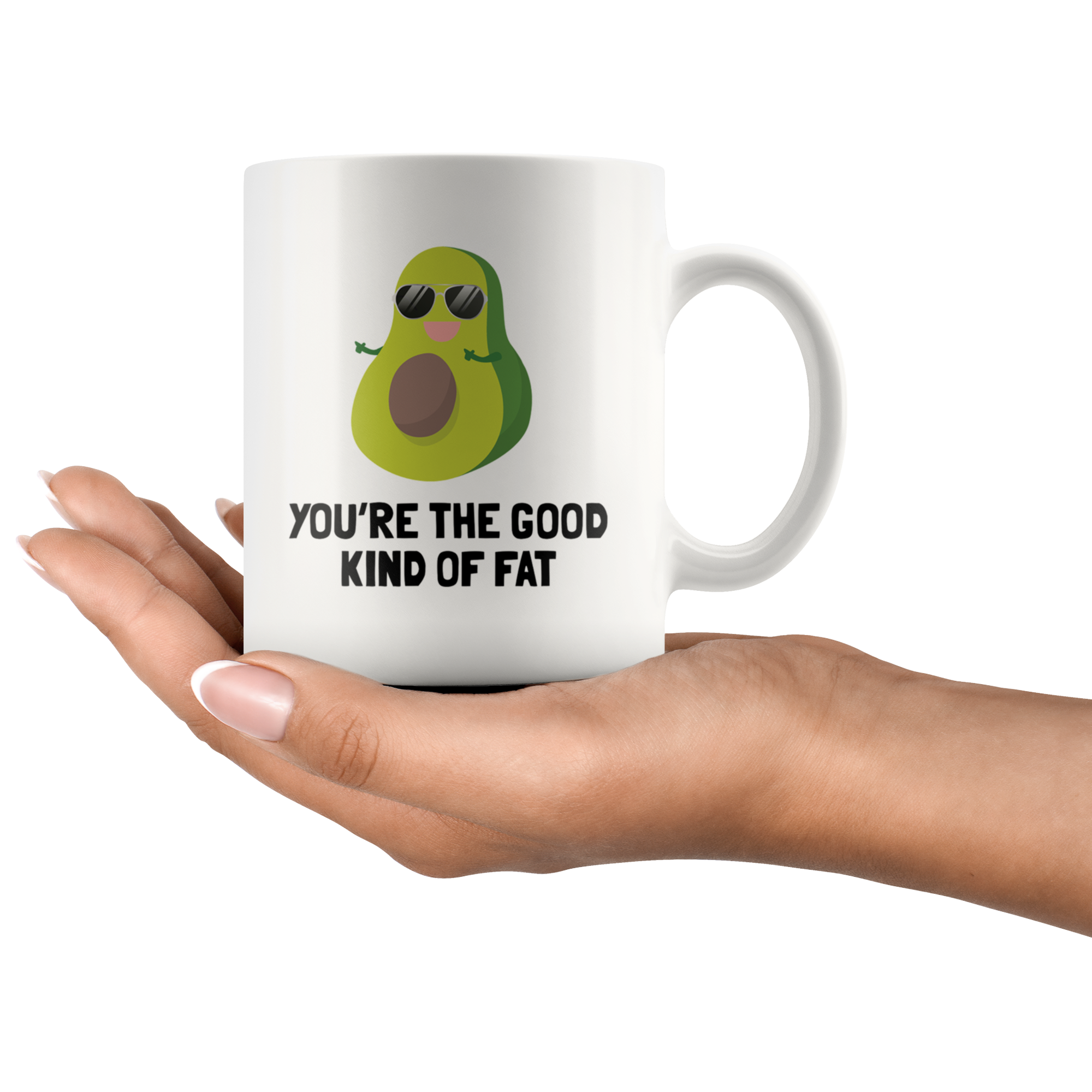 White 11oz Mug - Avocado Good Fat