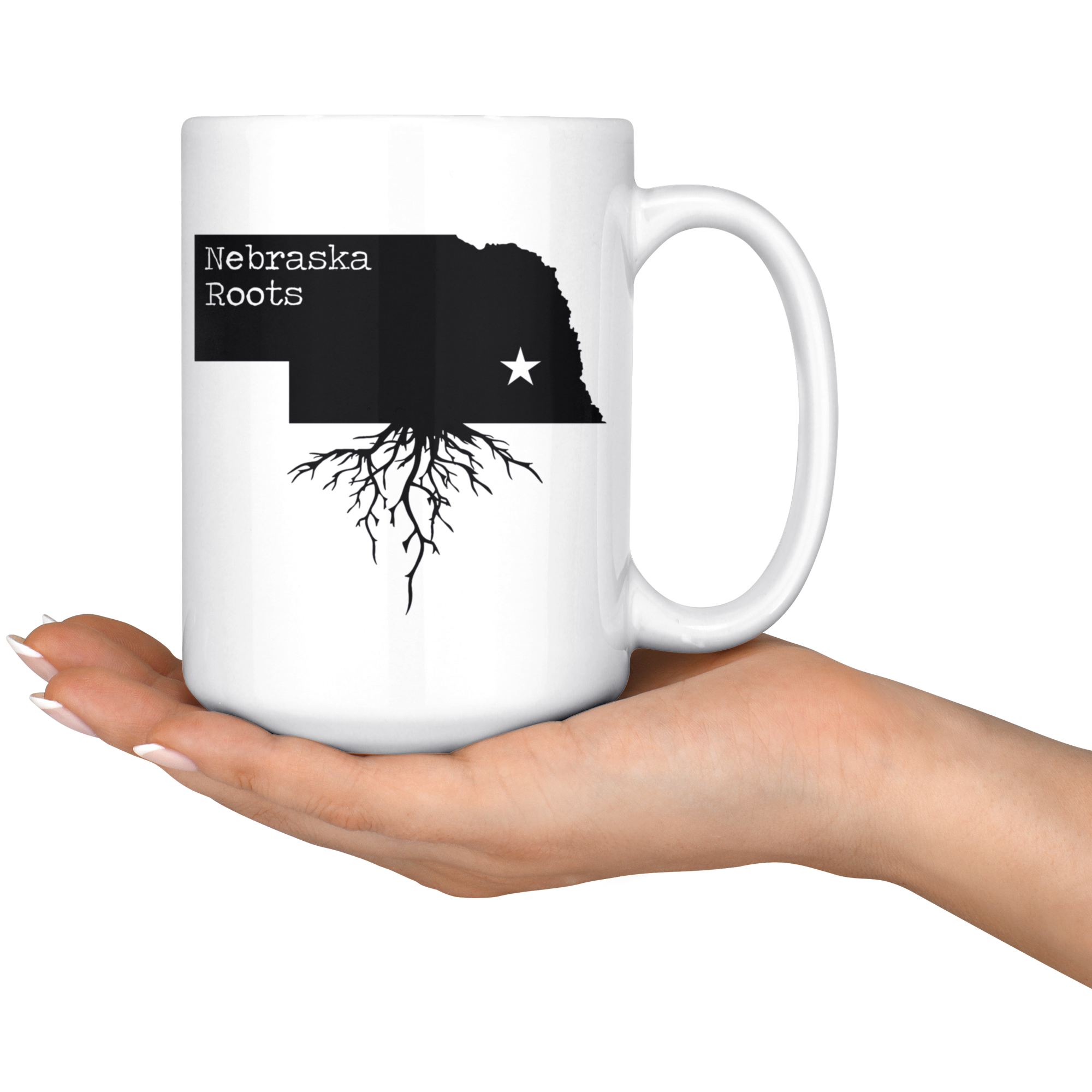 White Mugs - Nebraska Roots
