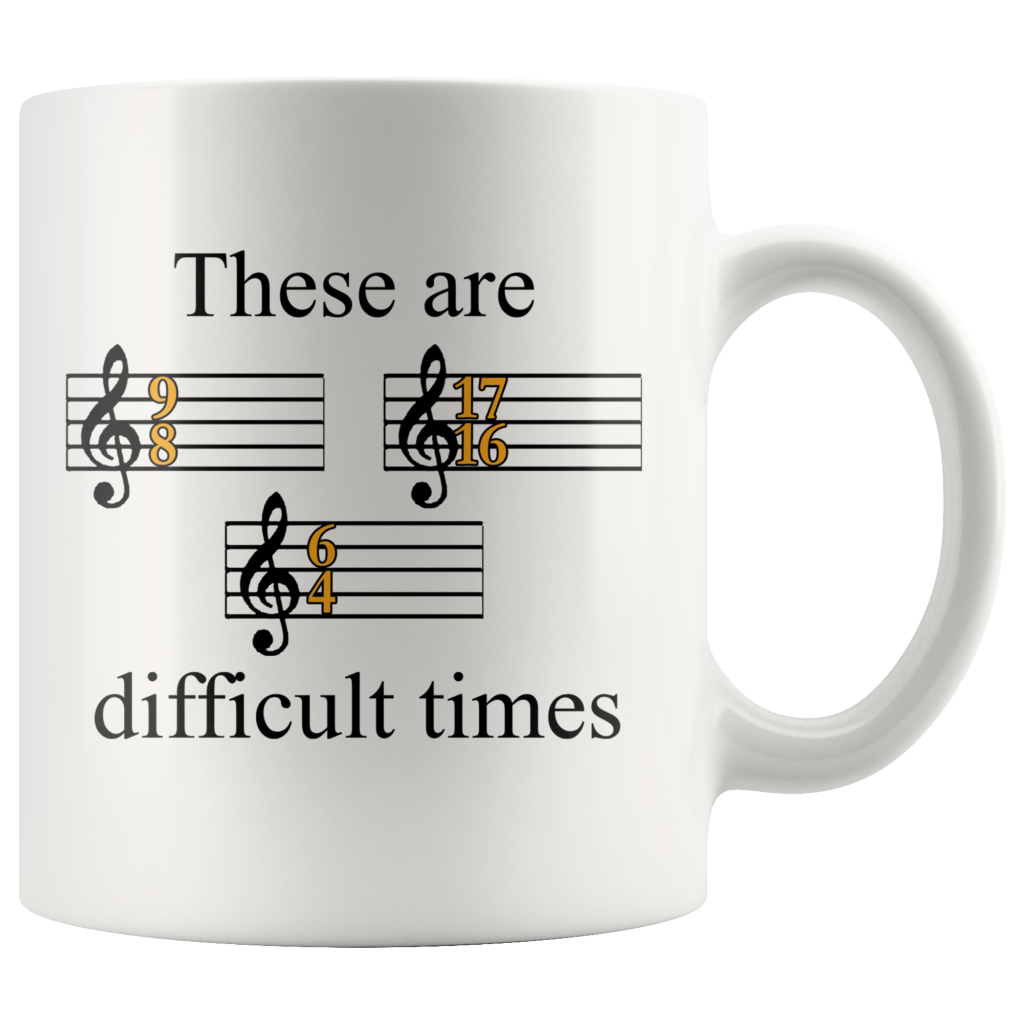 White 11oz Mug - Difficult Times Mug