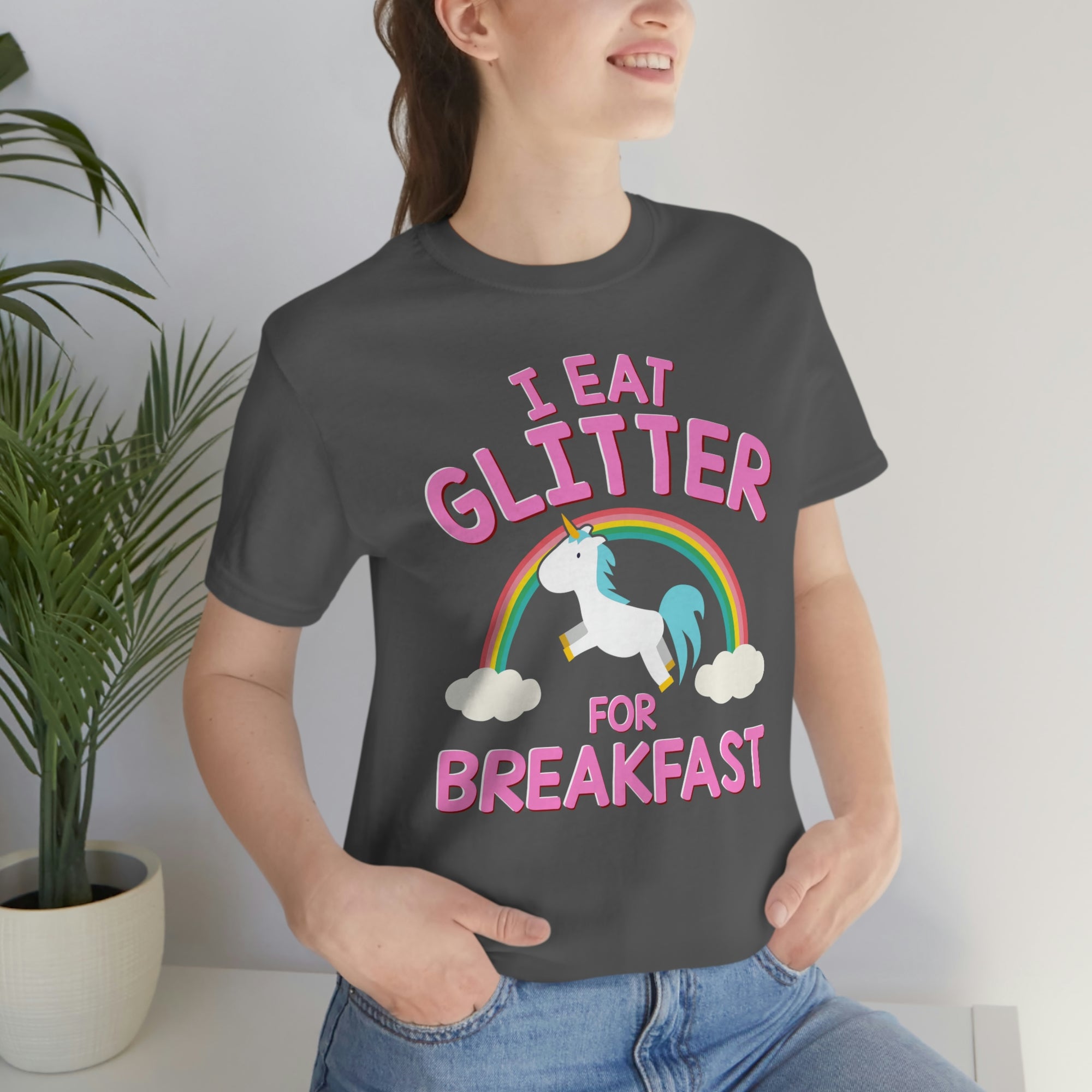 Unicorn Eat Glitter Breakfast TShirtSon UK