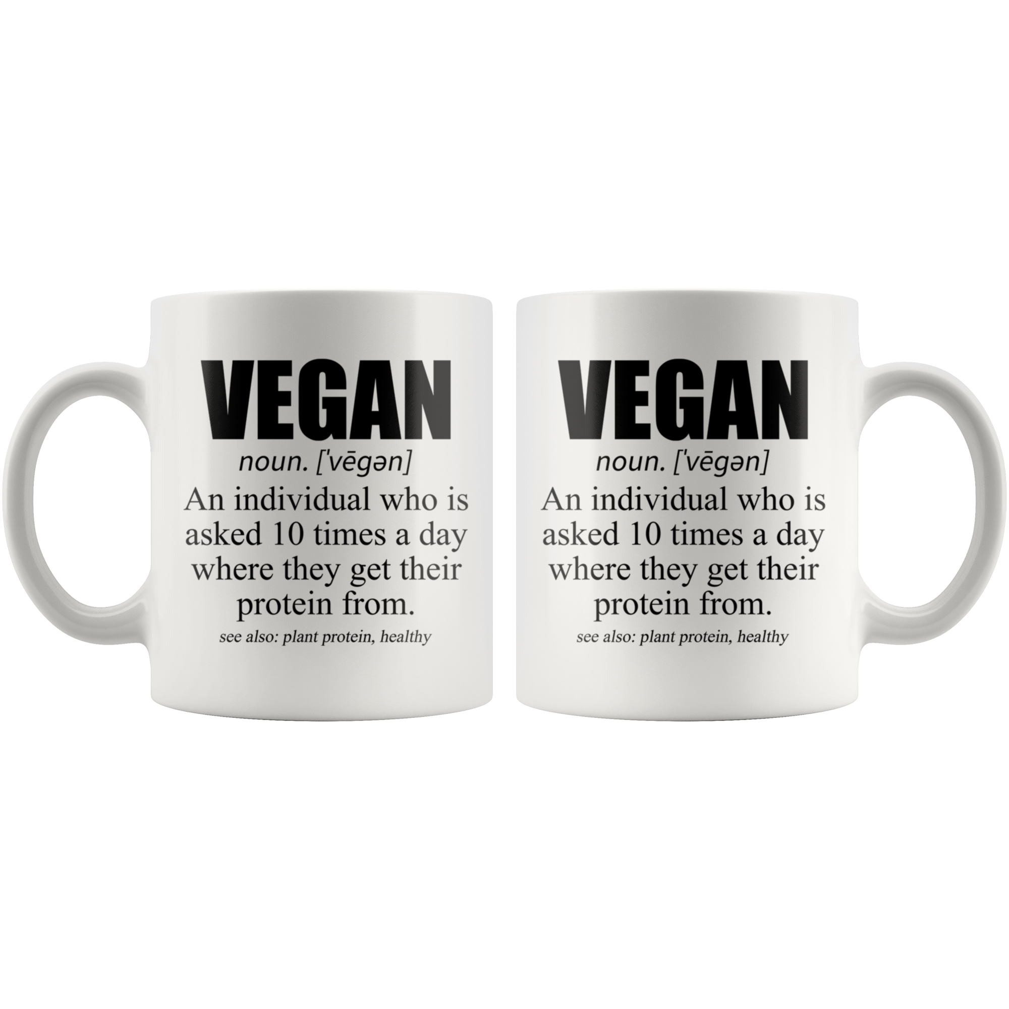 White 11oz Mug - Vegan Definition