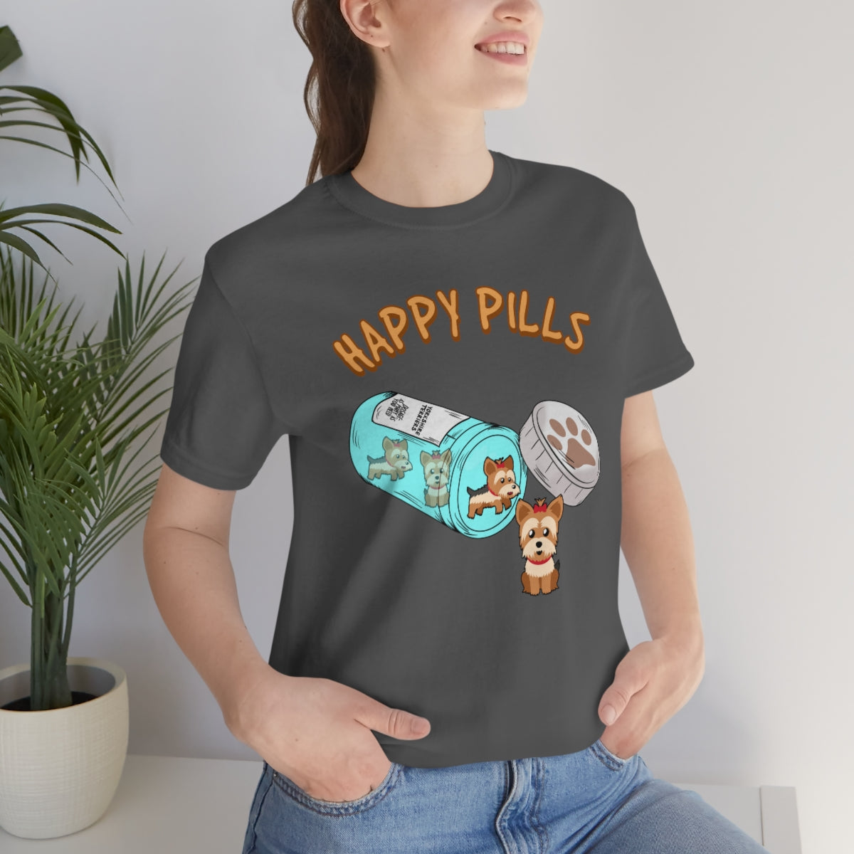 Happy Pills Yorkshire Terrier TShirtSon UK
