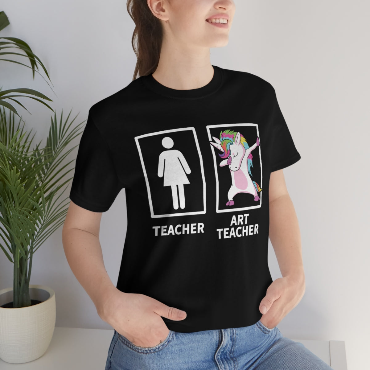 Dabbing Unicorn Art Teacher TShirtSon UK