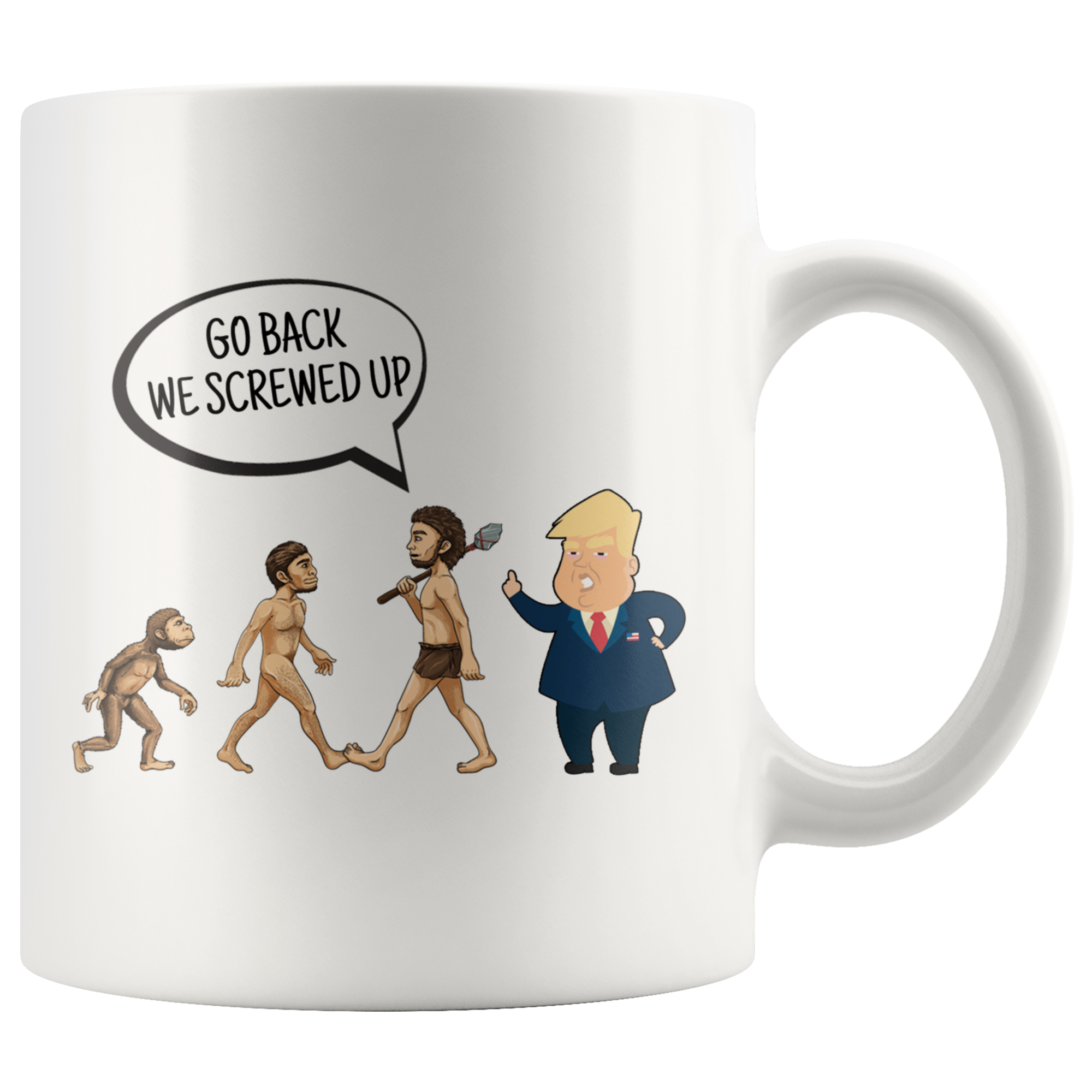White 11oz Mug - Trump Screwed Up
