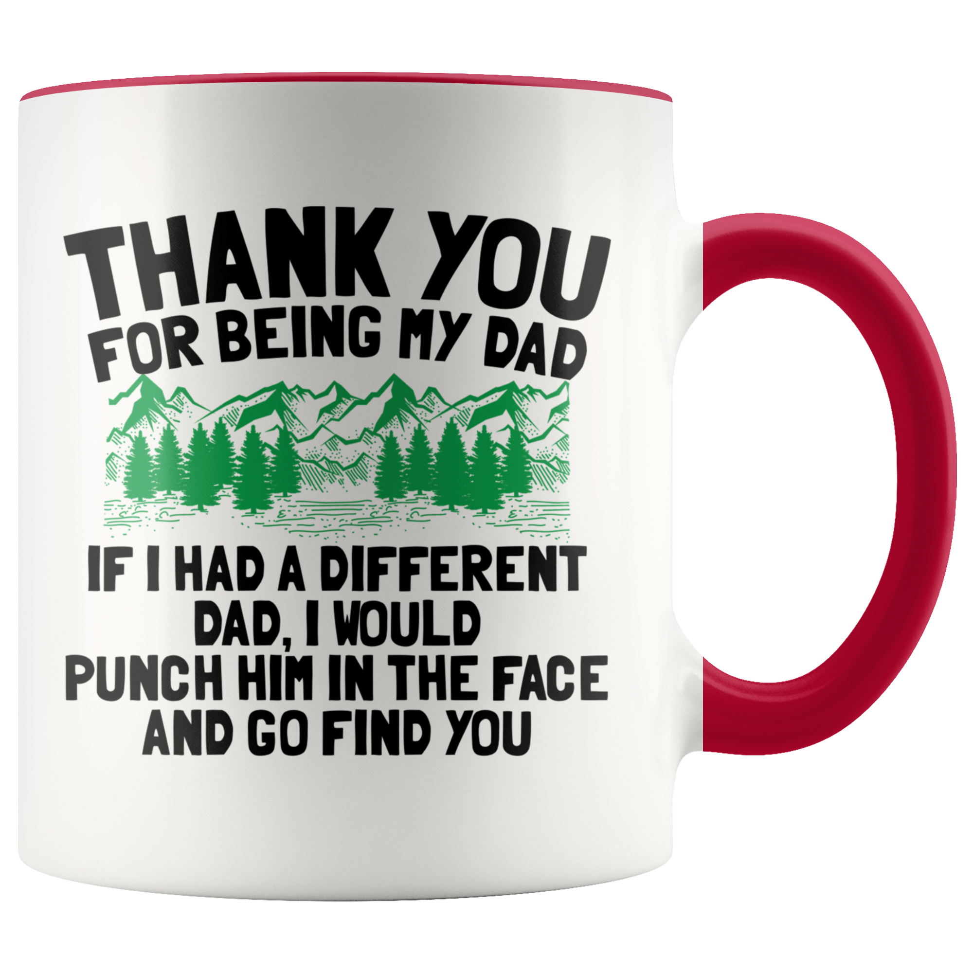 Accent Mug - Thank You Dad Punch