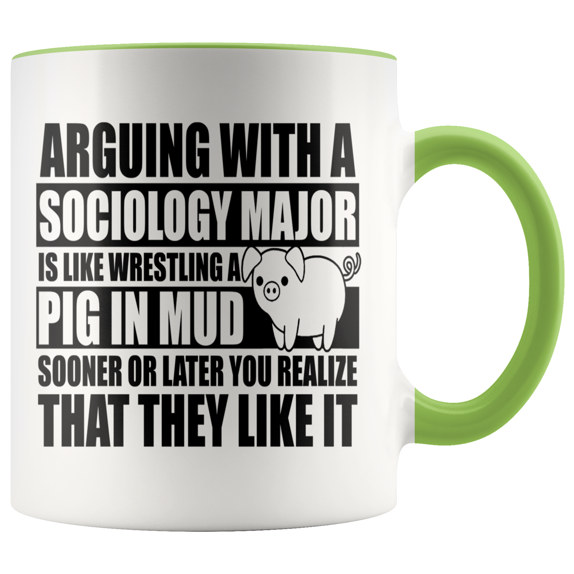 Accent Mug - Sociology Major Pig