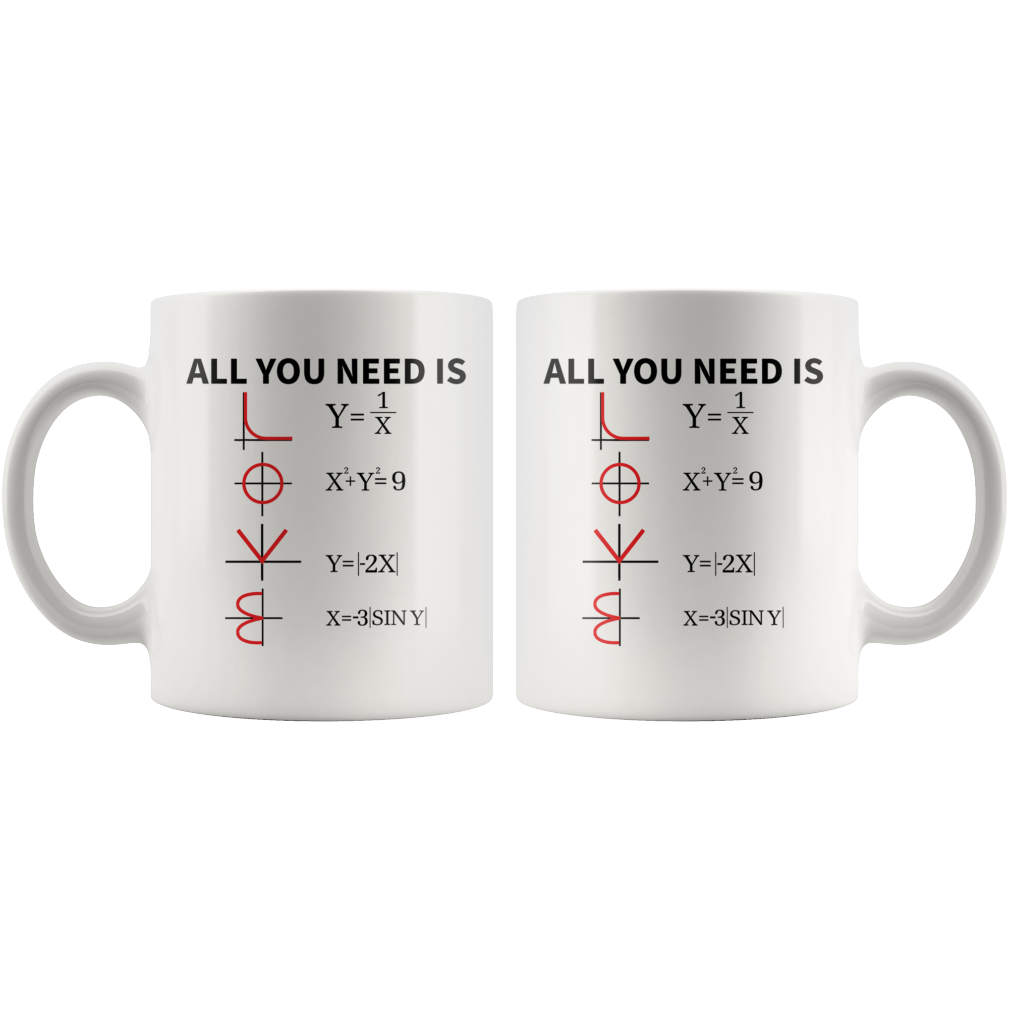 White 11oz Mug - Math Love