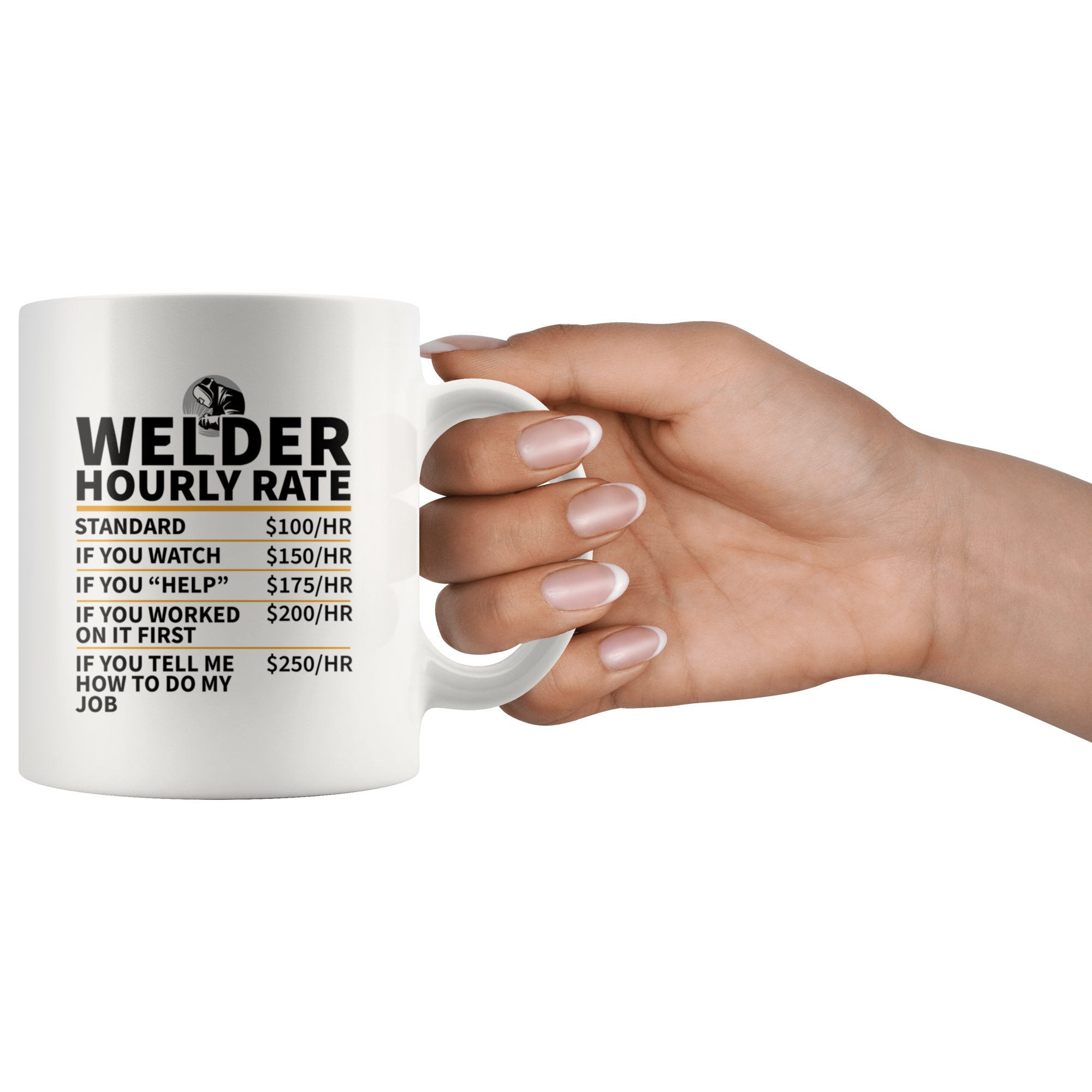 White Mug - Welder Hourly Rate