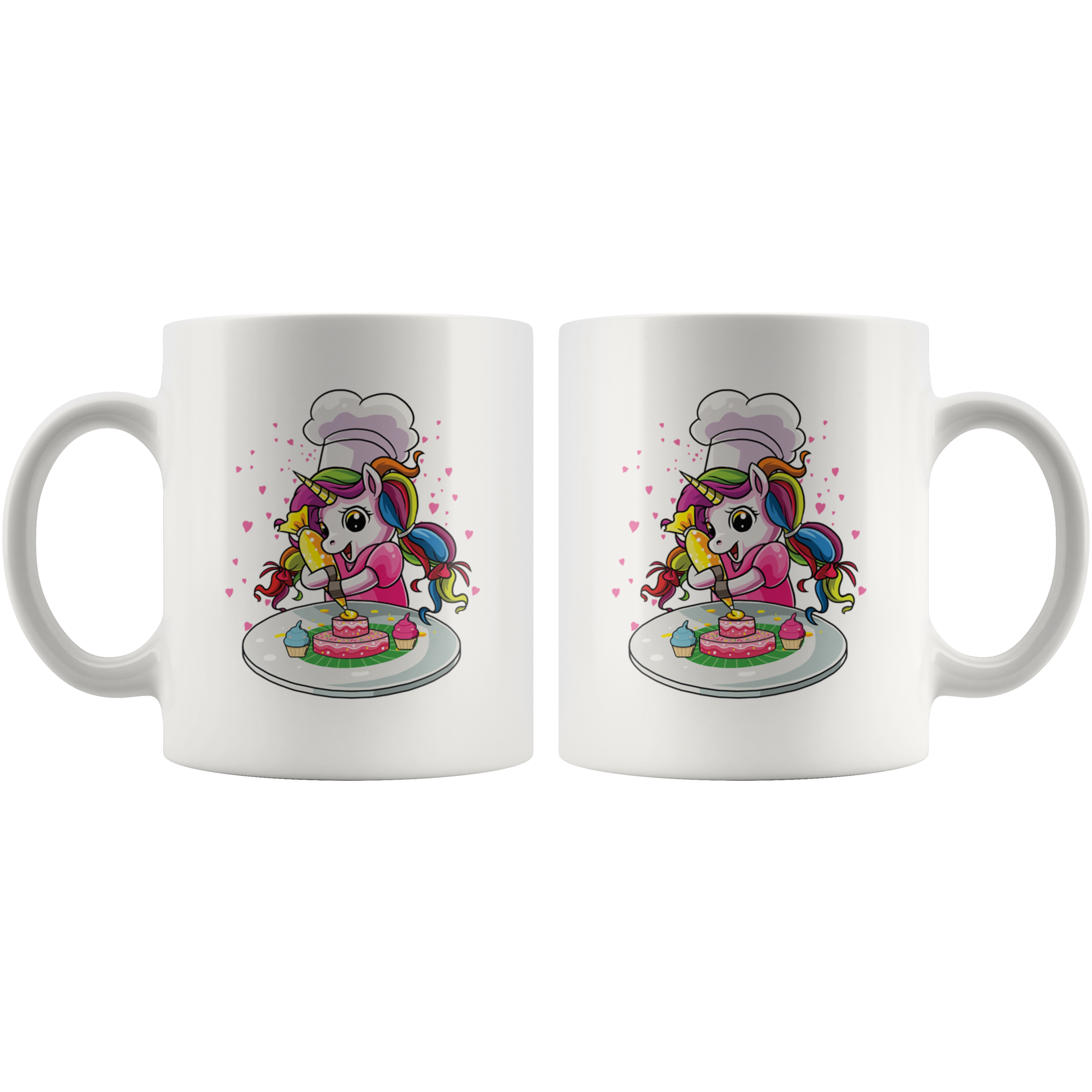 White 11oz Mug - Unicorn Baking