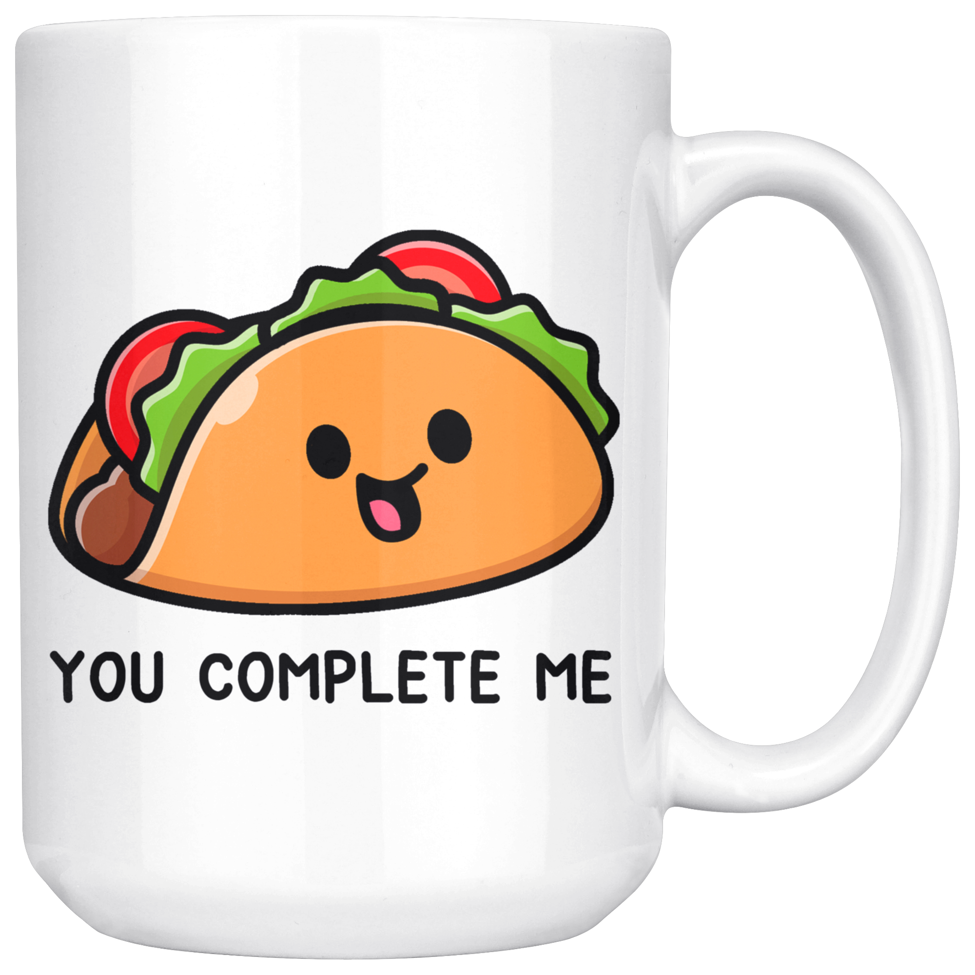 White Mugs - Matching Mug Taco You Complete Me