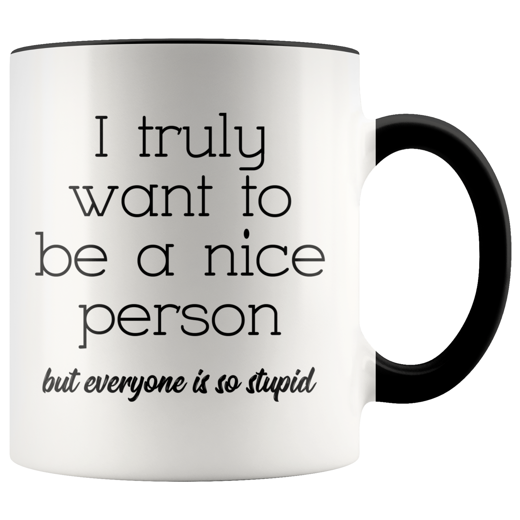 Accent Mug - Truly Want To Be A Nice Person