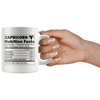White 11oz Mug - Capricorn Nutrition Facts