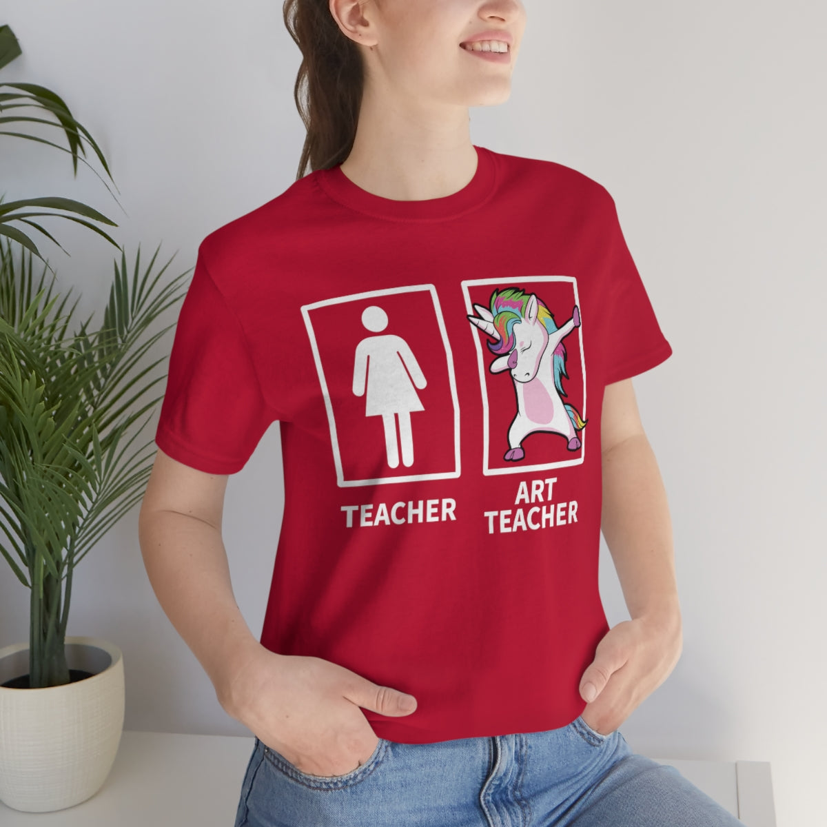 Dabbing Unicorn Art Teacher TShirtSon UK