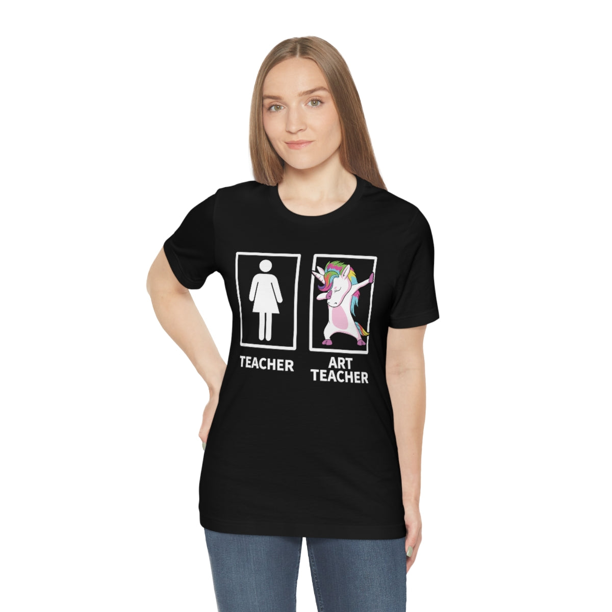 Dabbing Unicorn Art Teacher TShirtSon UK