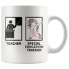 White 11oz Mug - Special Education Teacher Dabbing Unicorn