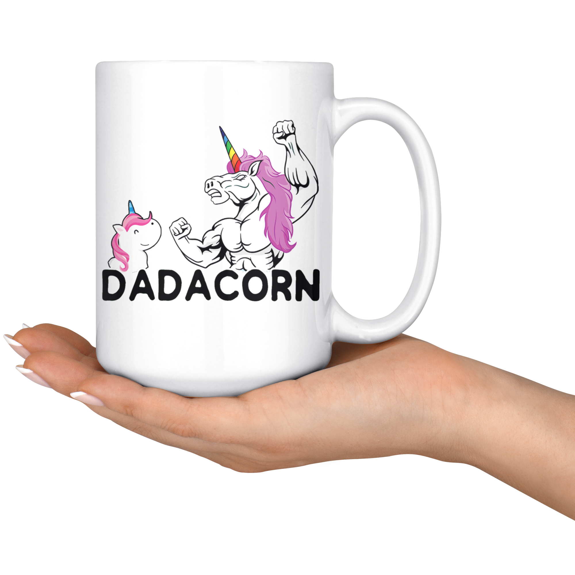 White 15oz Mug - Dadacorn