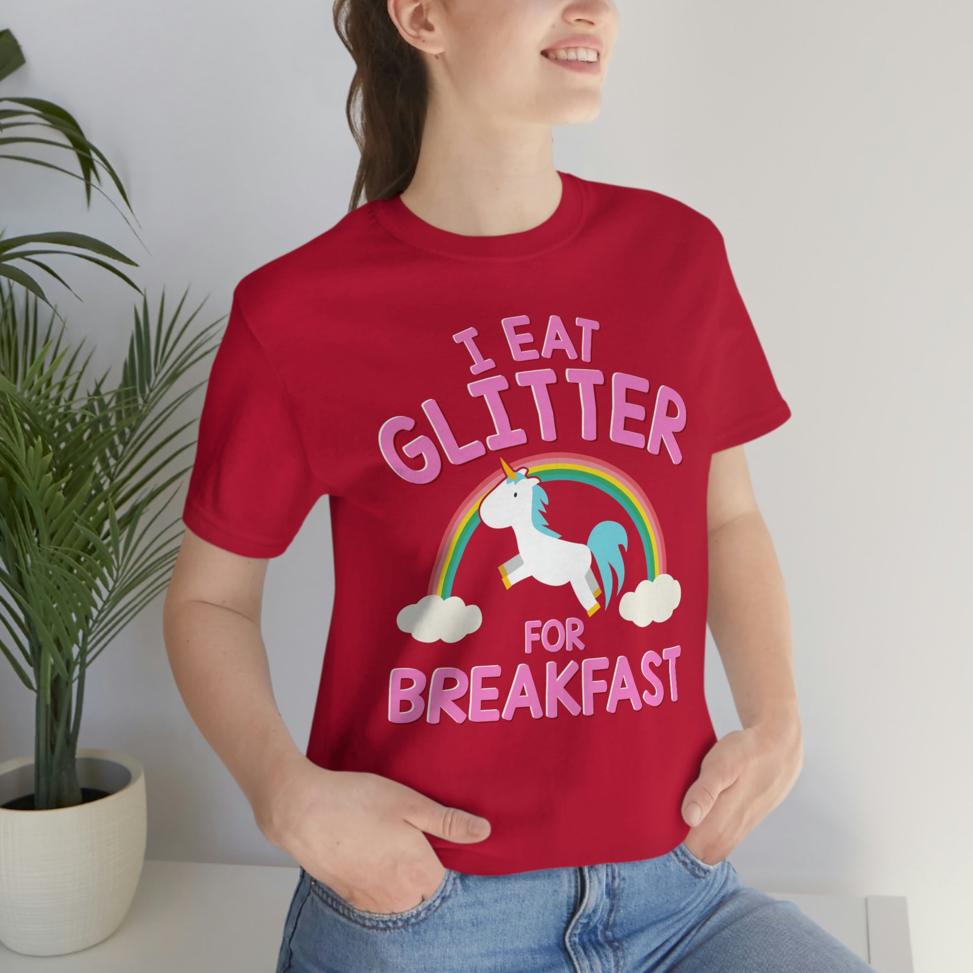 Unicorn Eat Glitter Breakfast TShirtSon UK