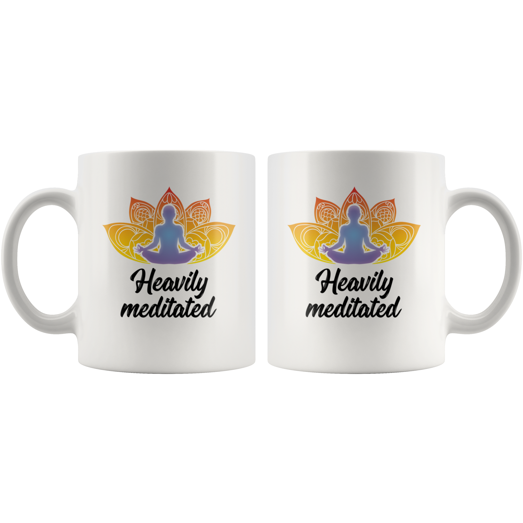 White 11oz Mug - Heavily Meditated