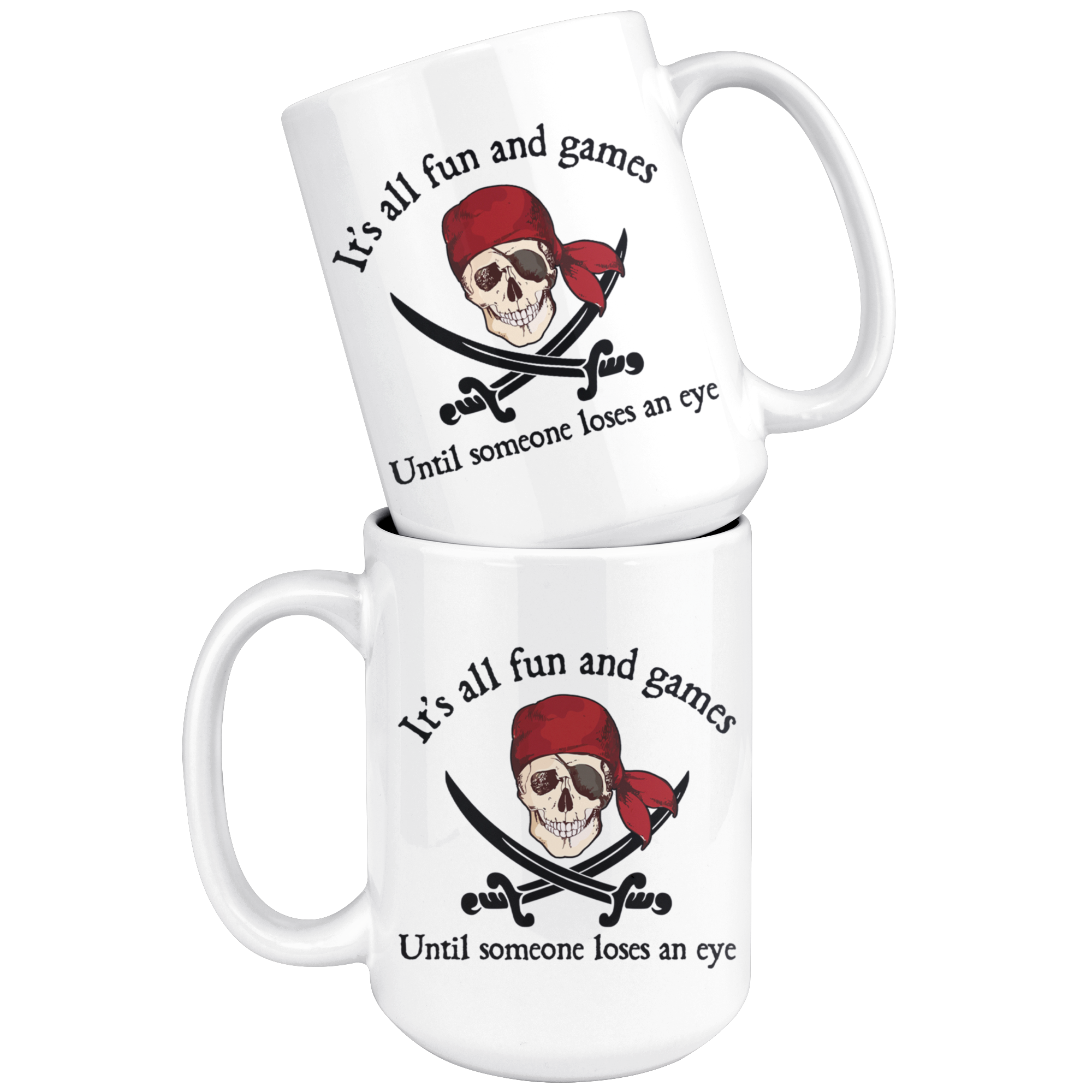 White 15oz Mug - Pirate Fun And Games