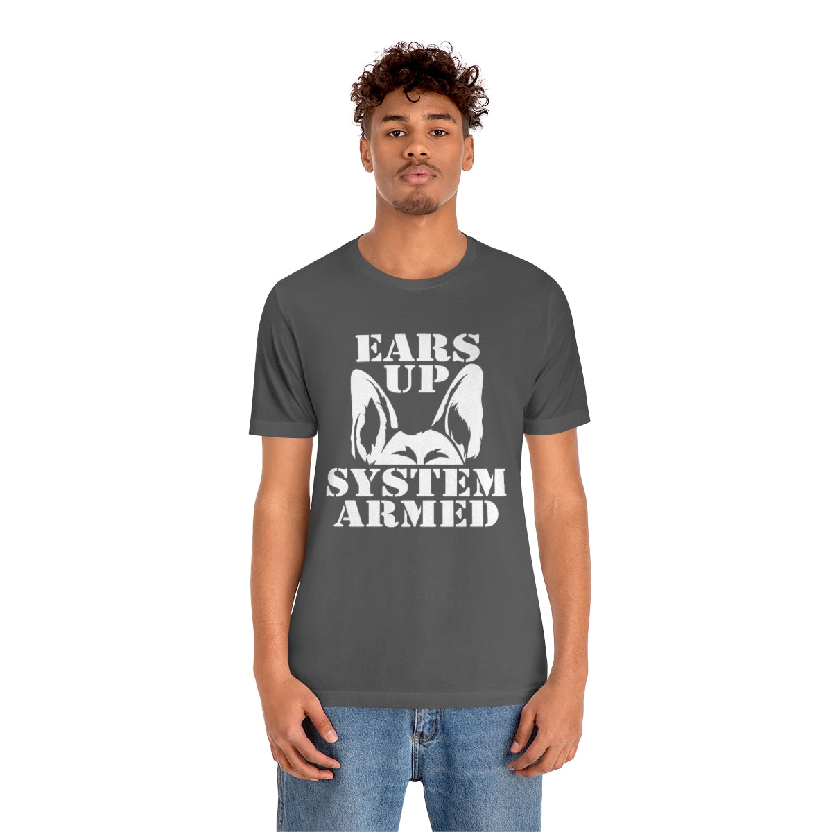 Ears Up System Armed German Shepherd TShirtSon UK