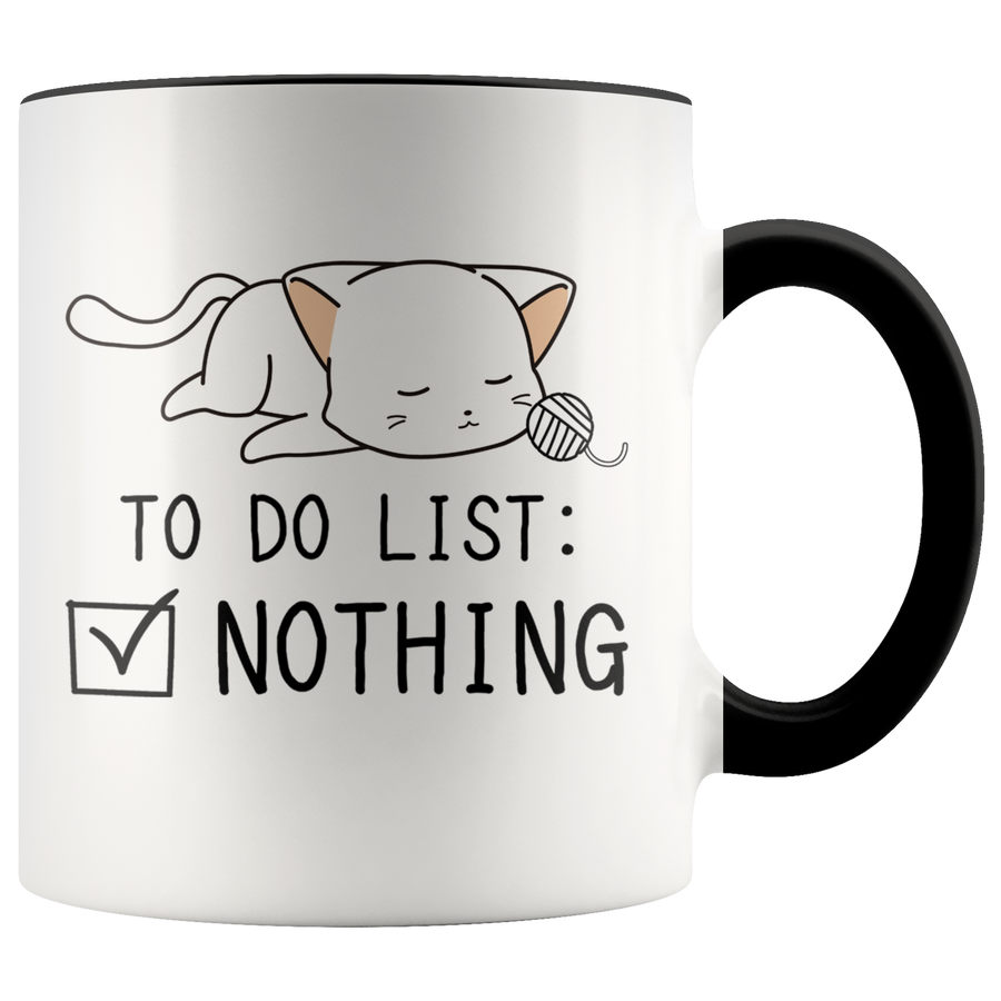 Accent Mug - Cat To Do List Nothing