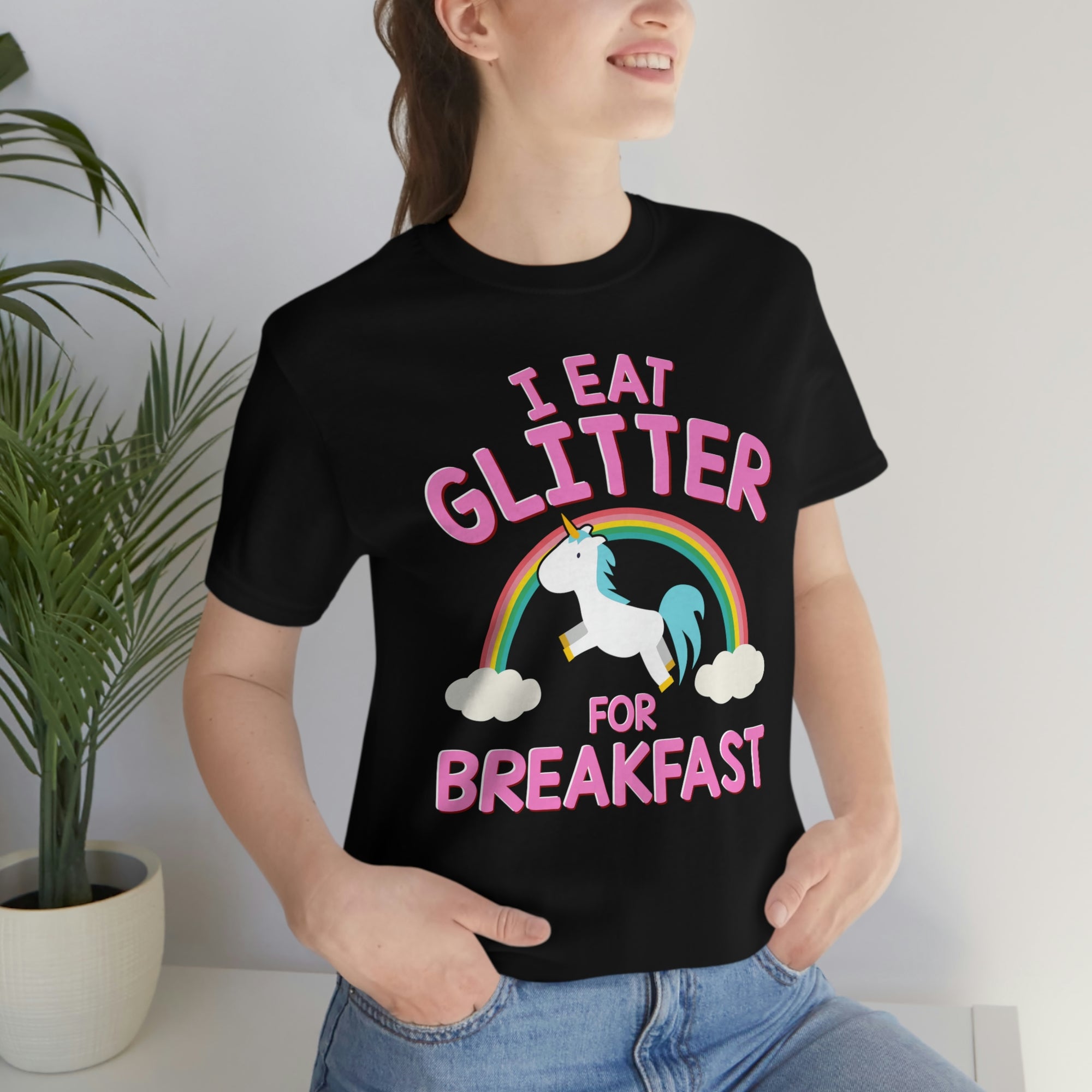 Unicorn Eat Glitter Breakfast TShirtSon UK