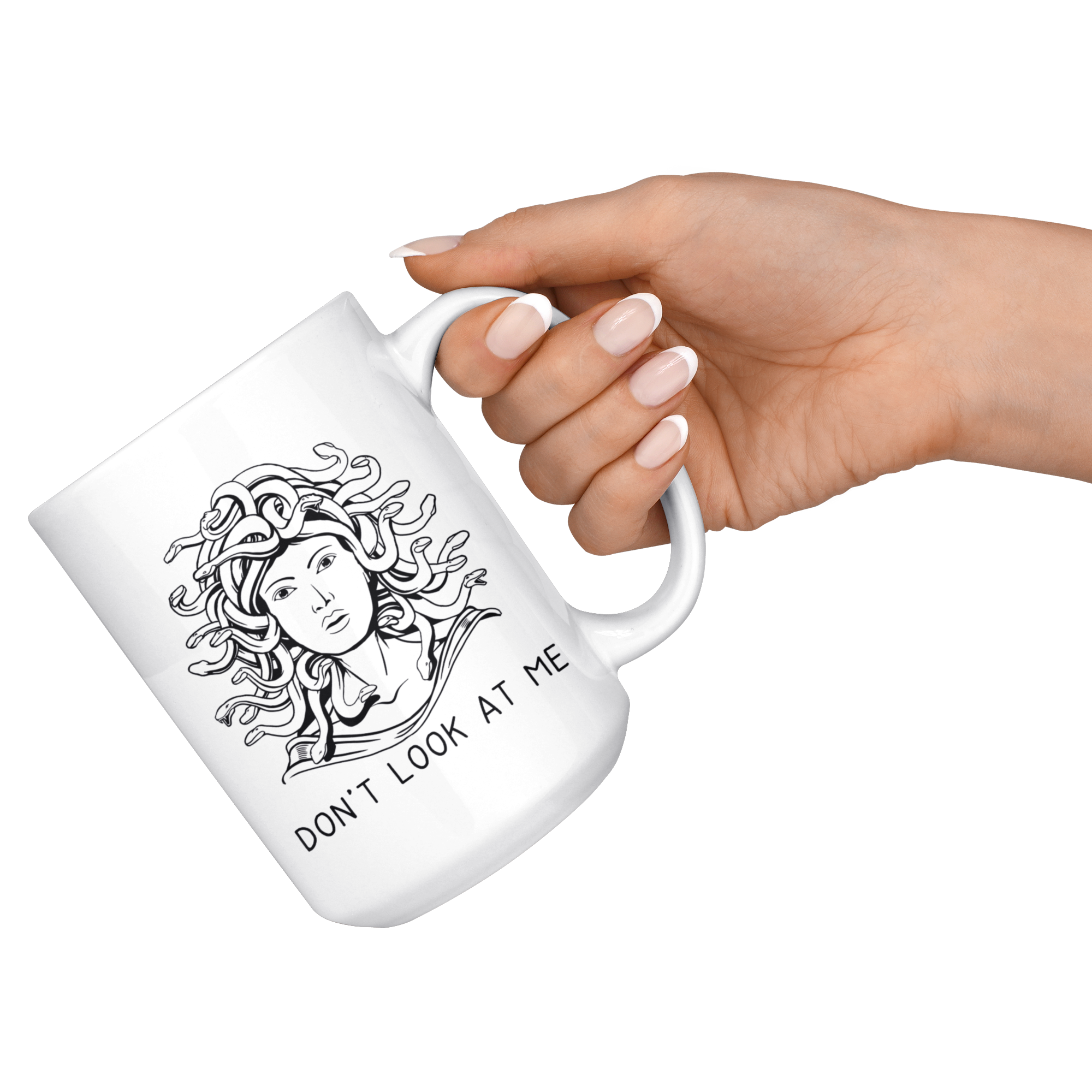 White Mugs - Medusa Don't Look At Me